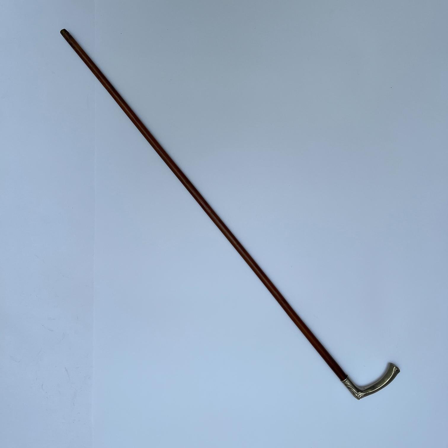 Bastón arte nouveau en caña