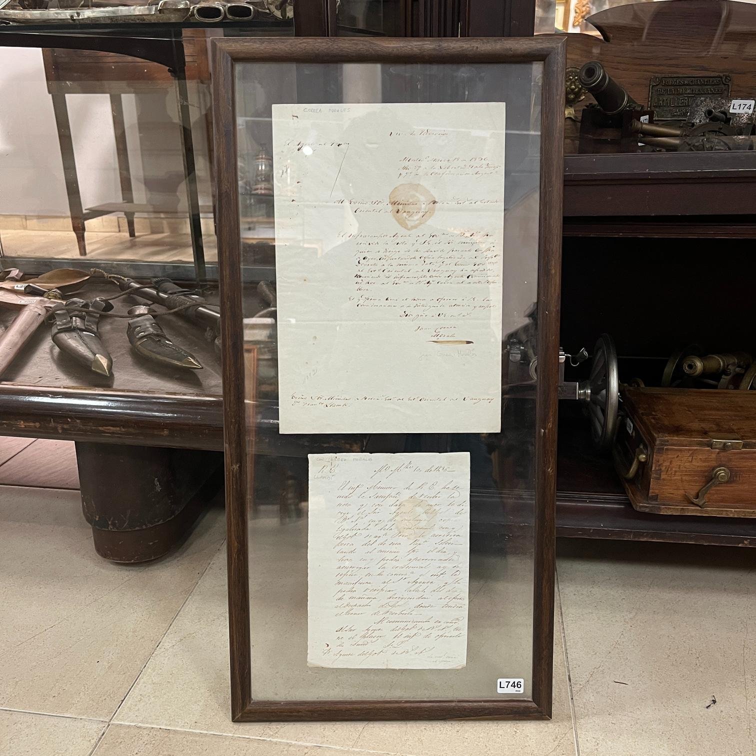 2 cartas entre Francisco Llambí y Juan Correa Morales 1836