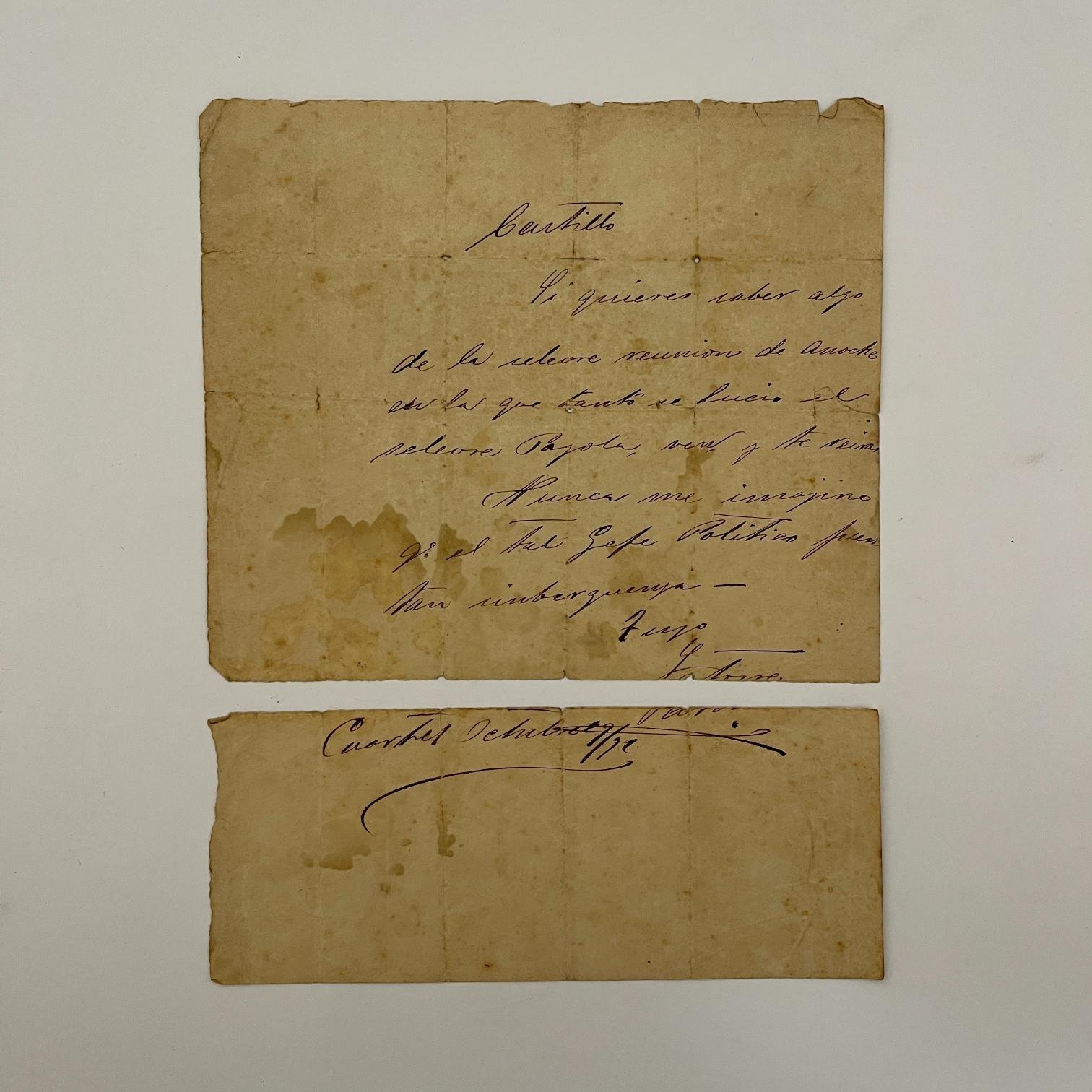 Carta de Lorenzo Latorre a Castillo 1875