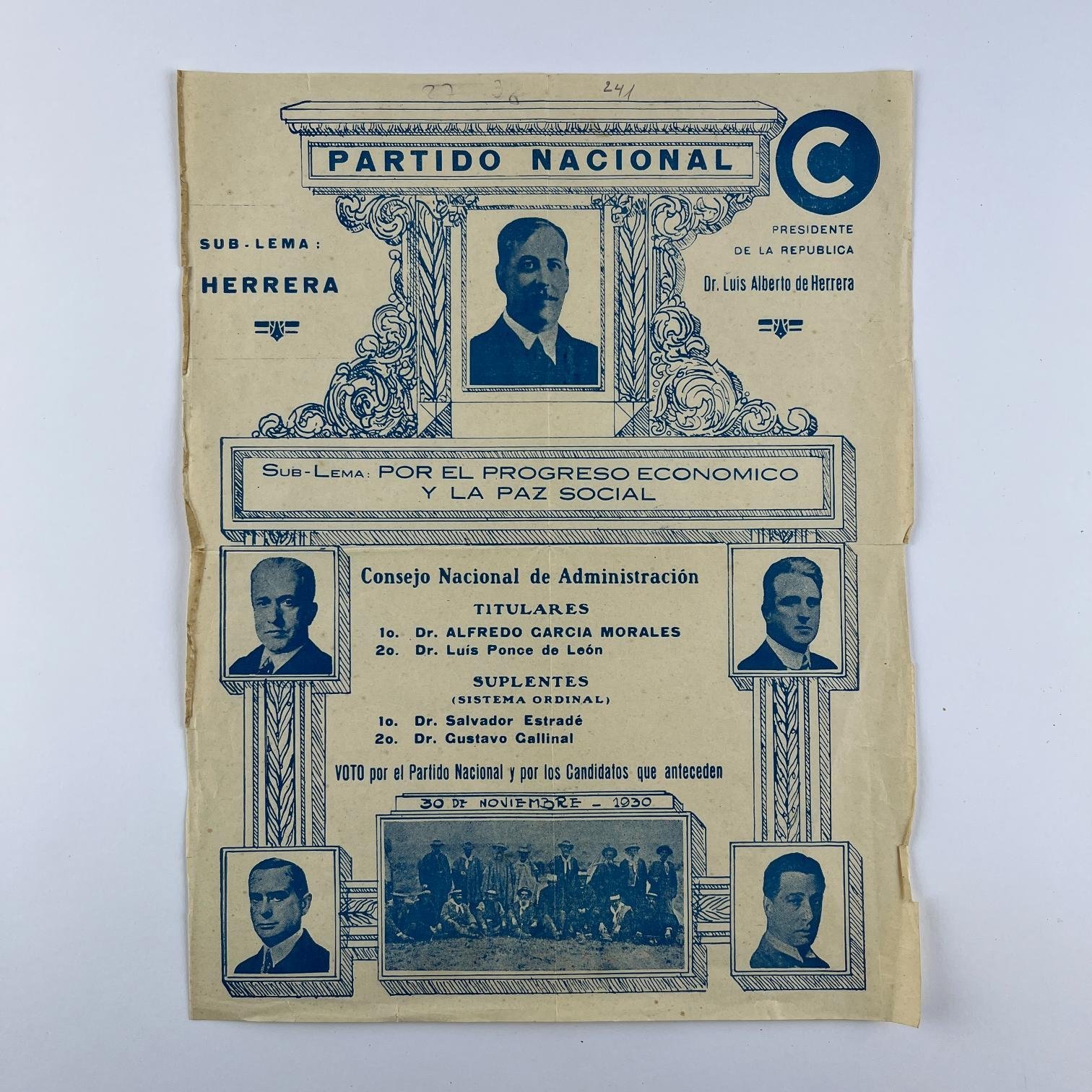 2 listas electorales Partido Nacional 1930