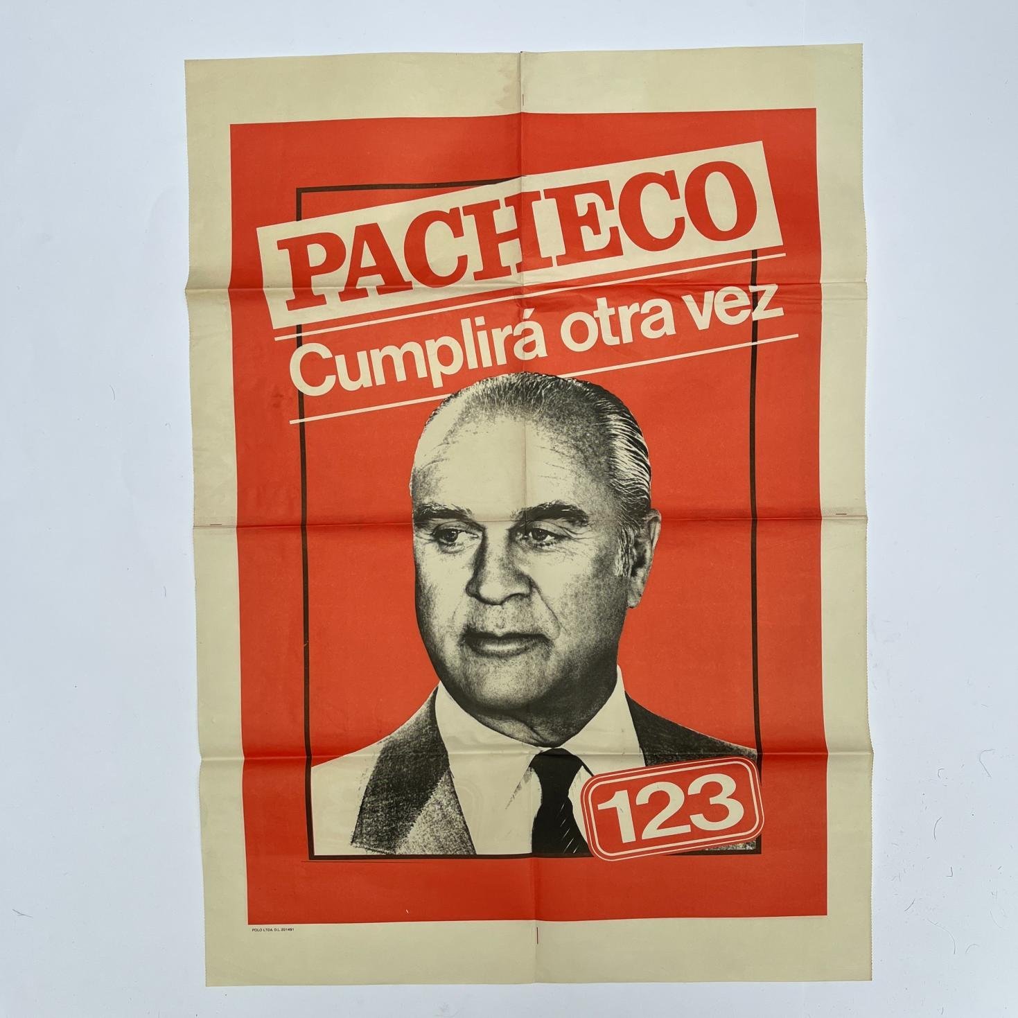 Afiche electoral Jorge Pacheco Areco 1984