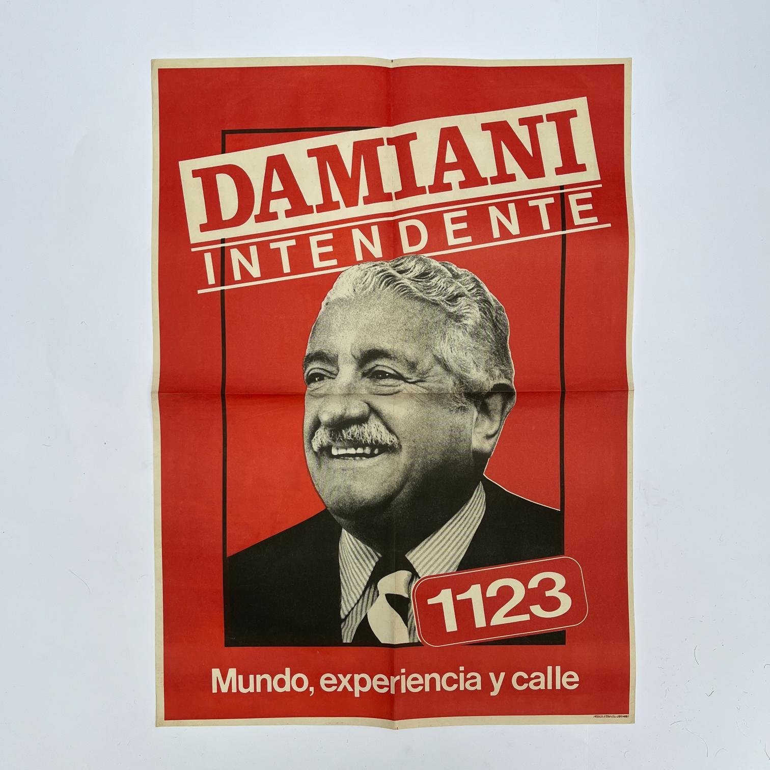 Afiche electoral José Pedro Damiani 1984
