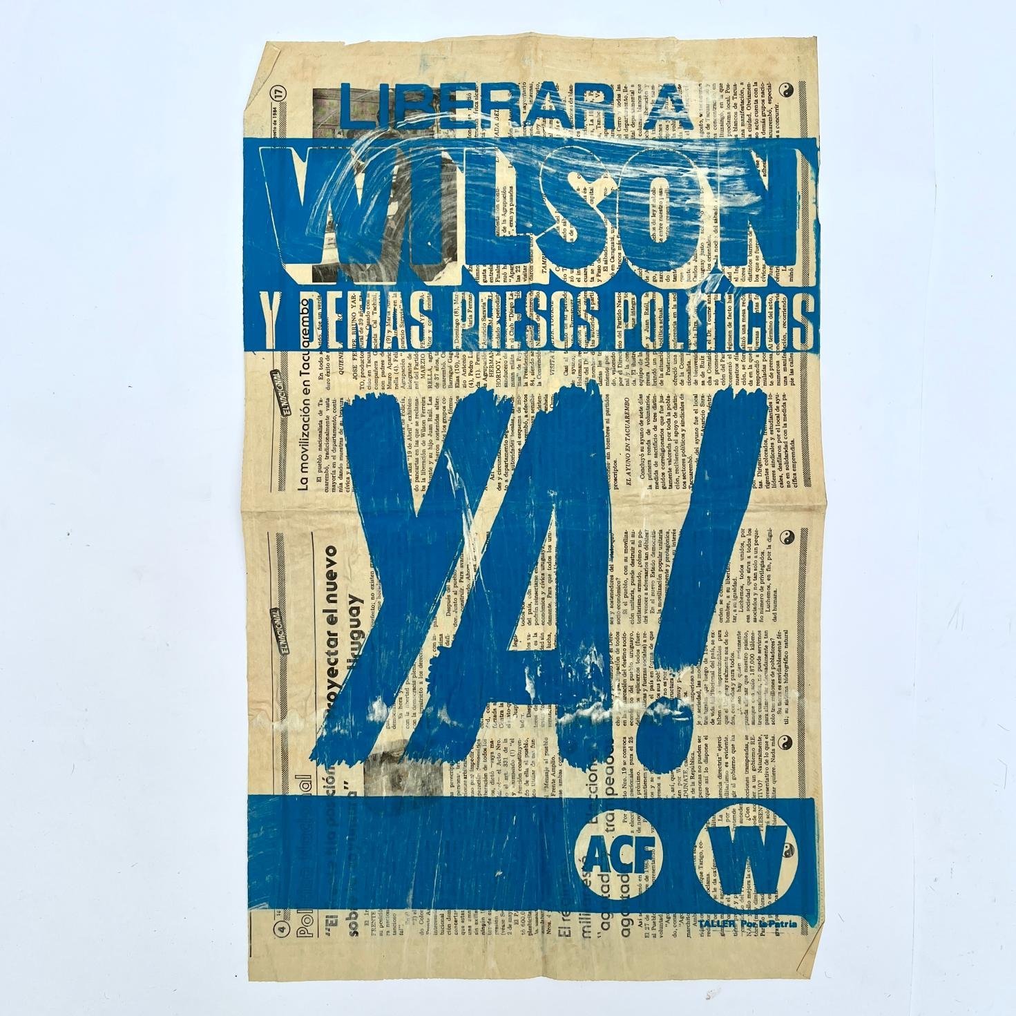 Afiche electoral Liberar a Wilson YA 1984