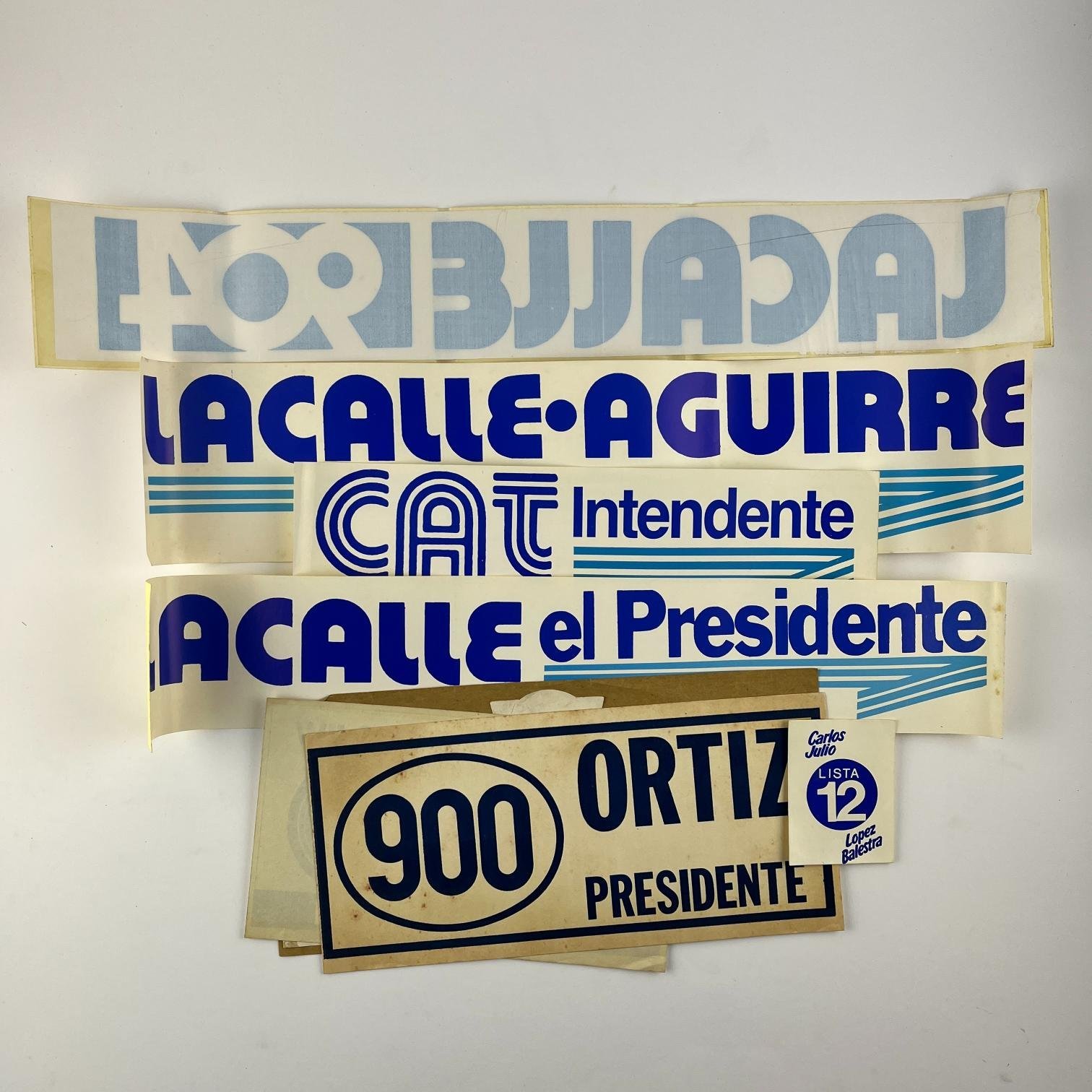8 adhesivos electorales Partido Nacional 1984 1989