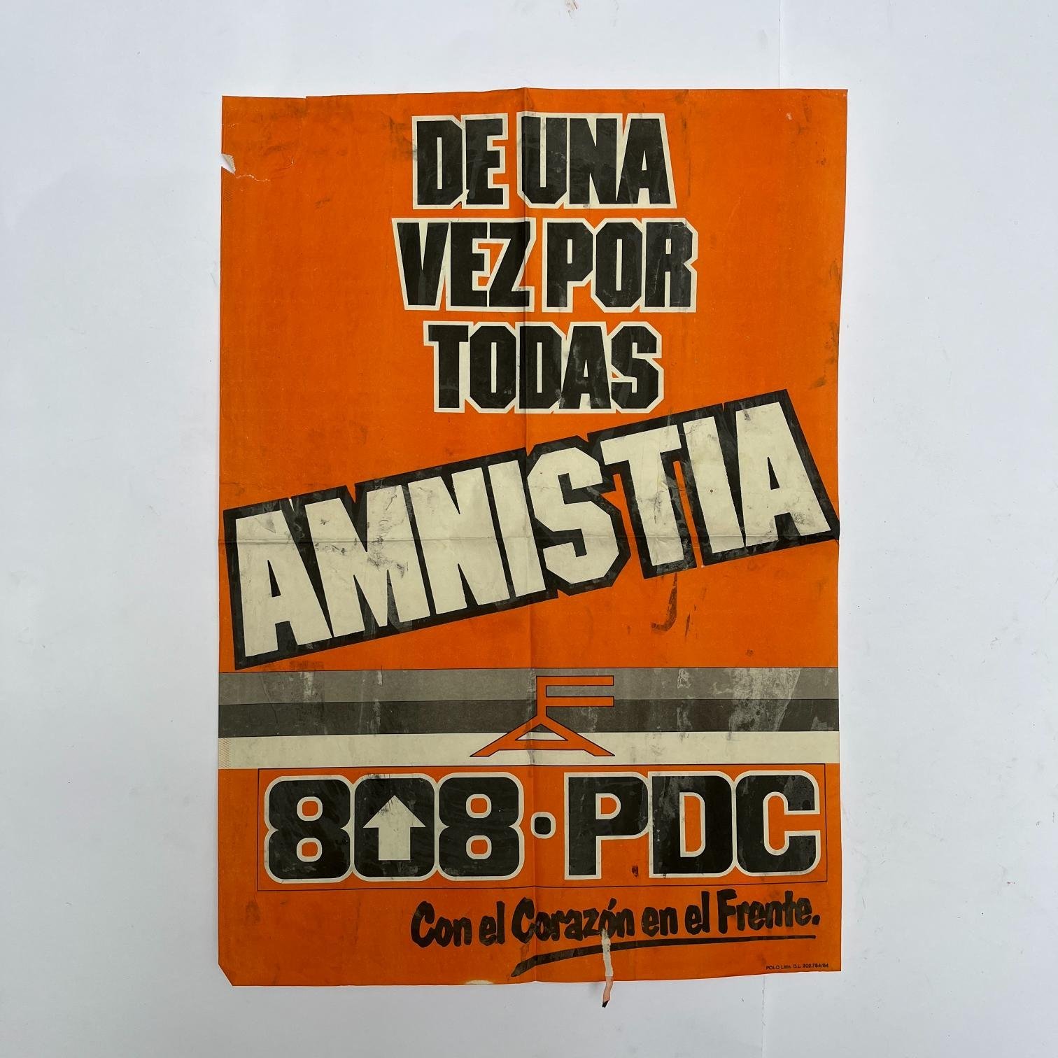 6 afiches electorales Partido Demócrata Cristiano FA 1984