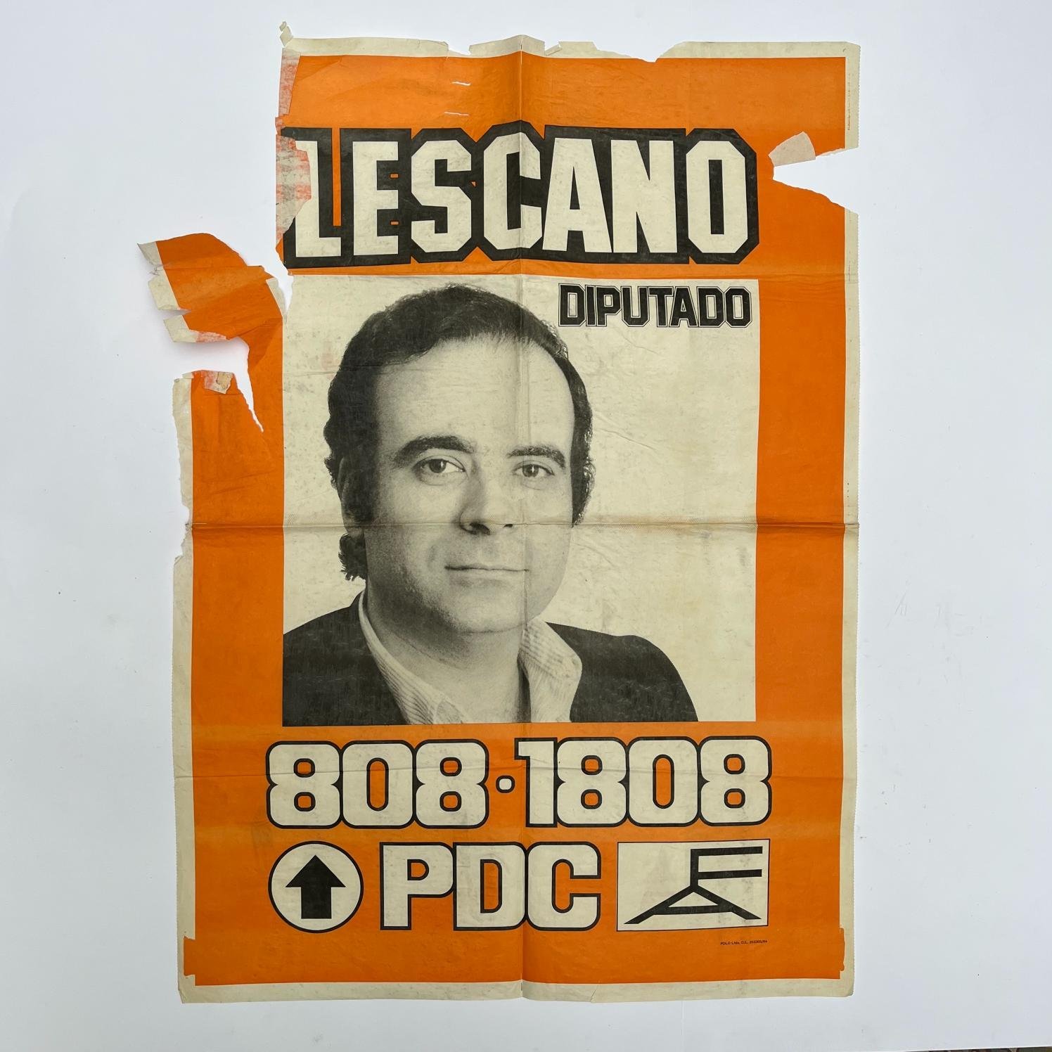 6 afiches electorales Partido Demócrata Cristiano FA 1984 - Imagen 2