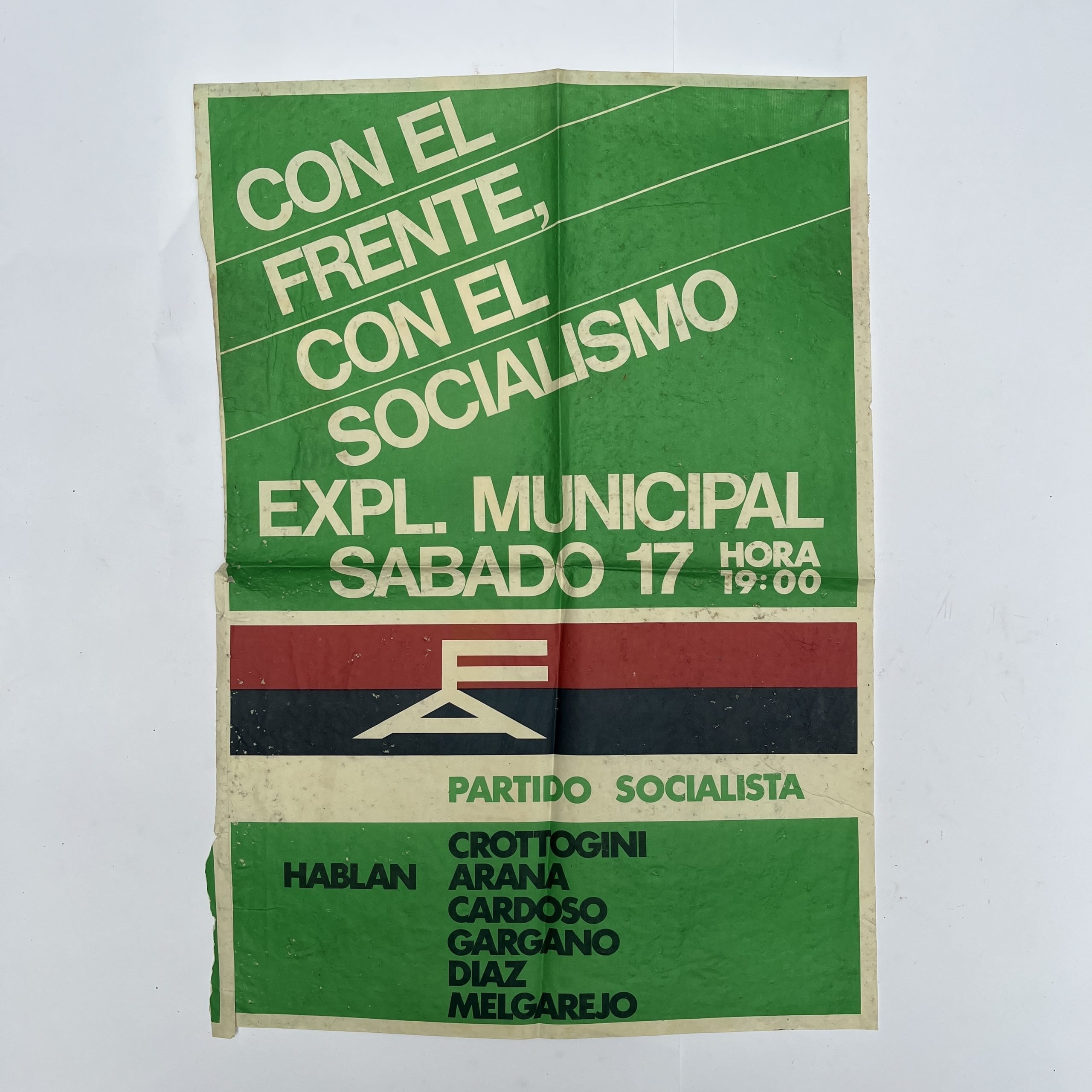 6 afiches electorales Partido Socialista 1984