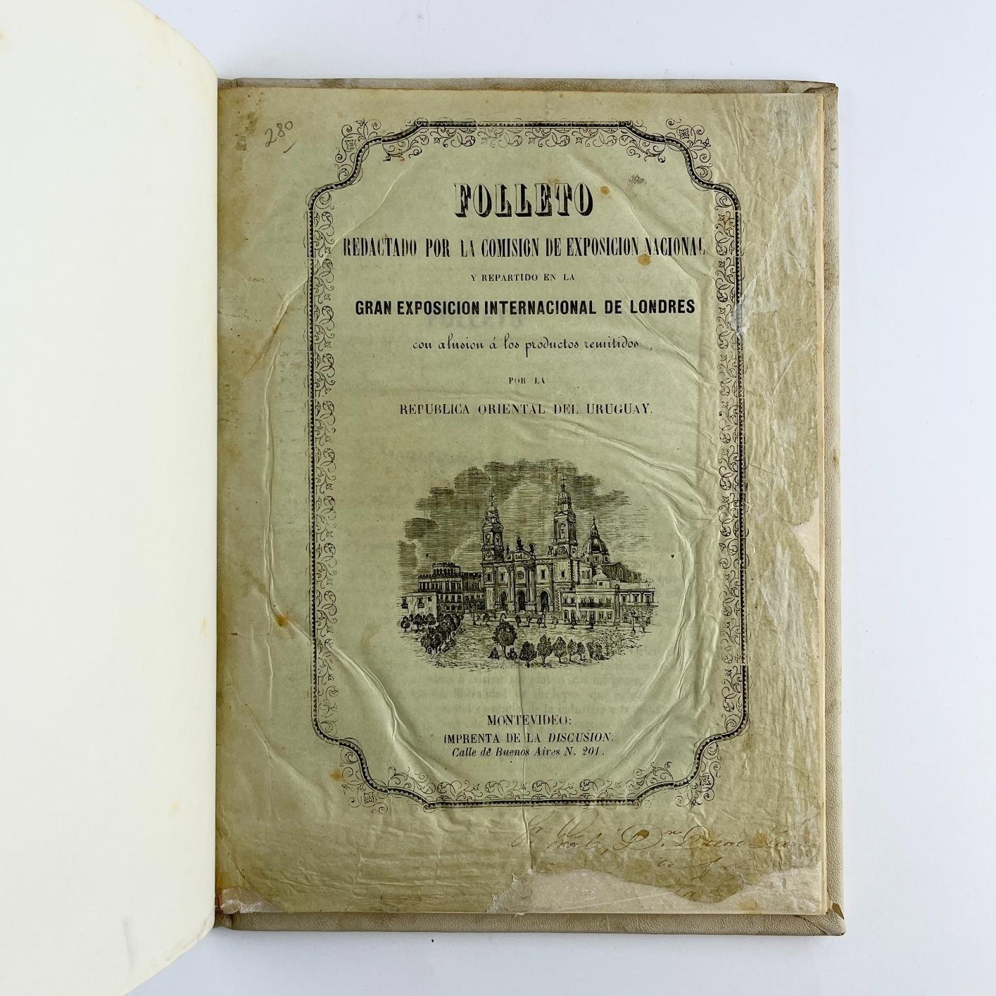 (JOHN MC COLL) 
Folleto redactado por la Comisión de Exposición Nacional, y repartido en la Gran Exposición Internacional de Londres