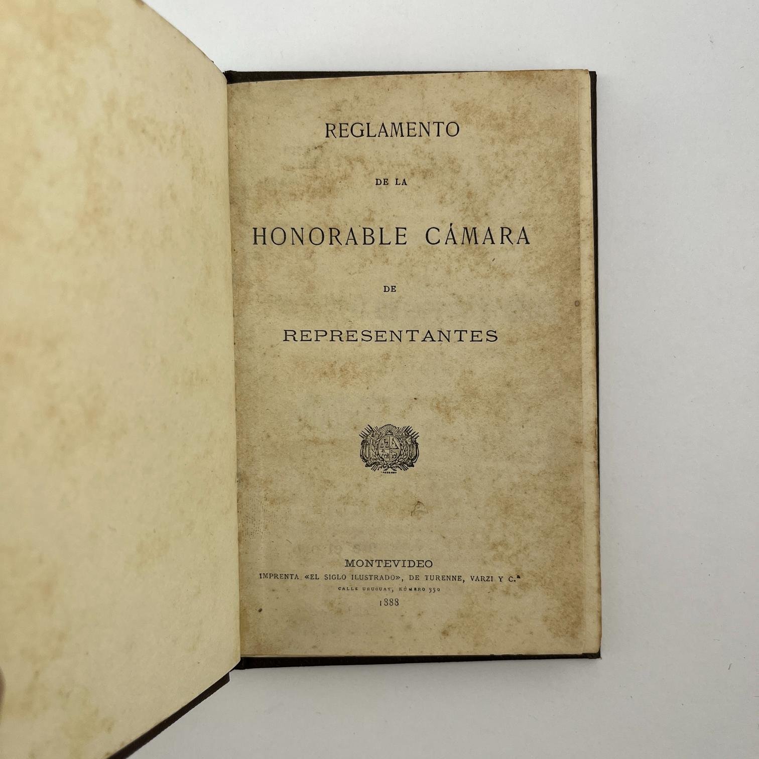 Reglamento de la Honorable Cámara de Representantes. Acompañado por:CARLOS M. DE NAVA: Discusión de la Constitución del Estado Oriental del Uruguay.