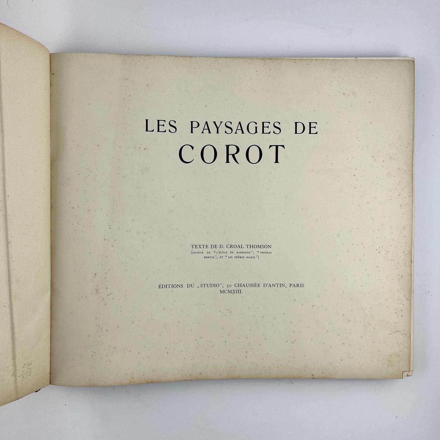 CROAL THOMSON
Les paysages de Corot