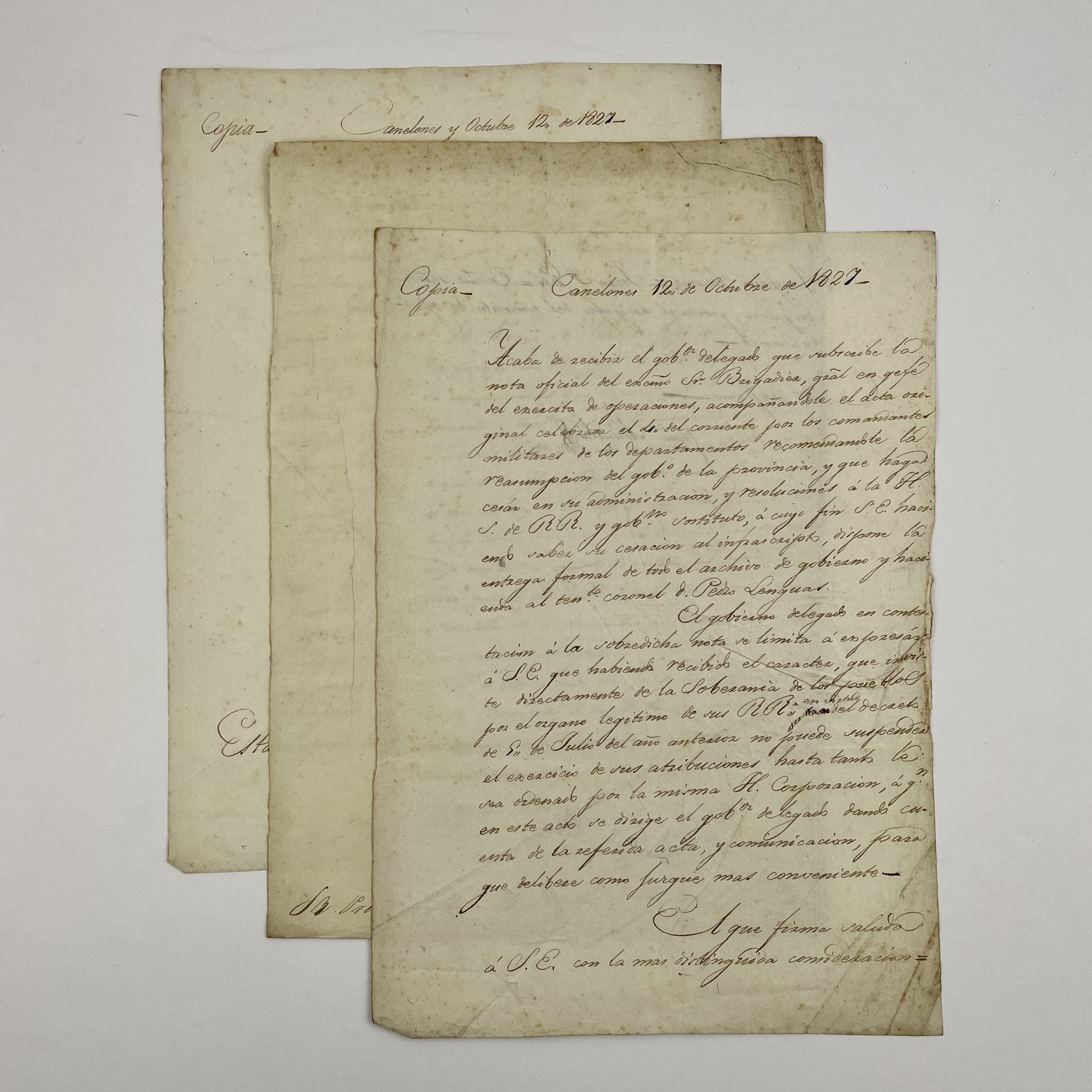 JOAQUÍN SUÁREZ - JUAN GIRÓ - FRANCISCO ARAÚCHO