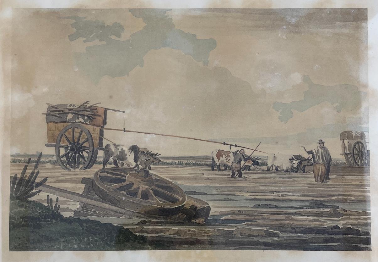 EMERIC E. VIDAL
En Buenos Aires. Carreta pasando un pantano