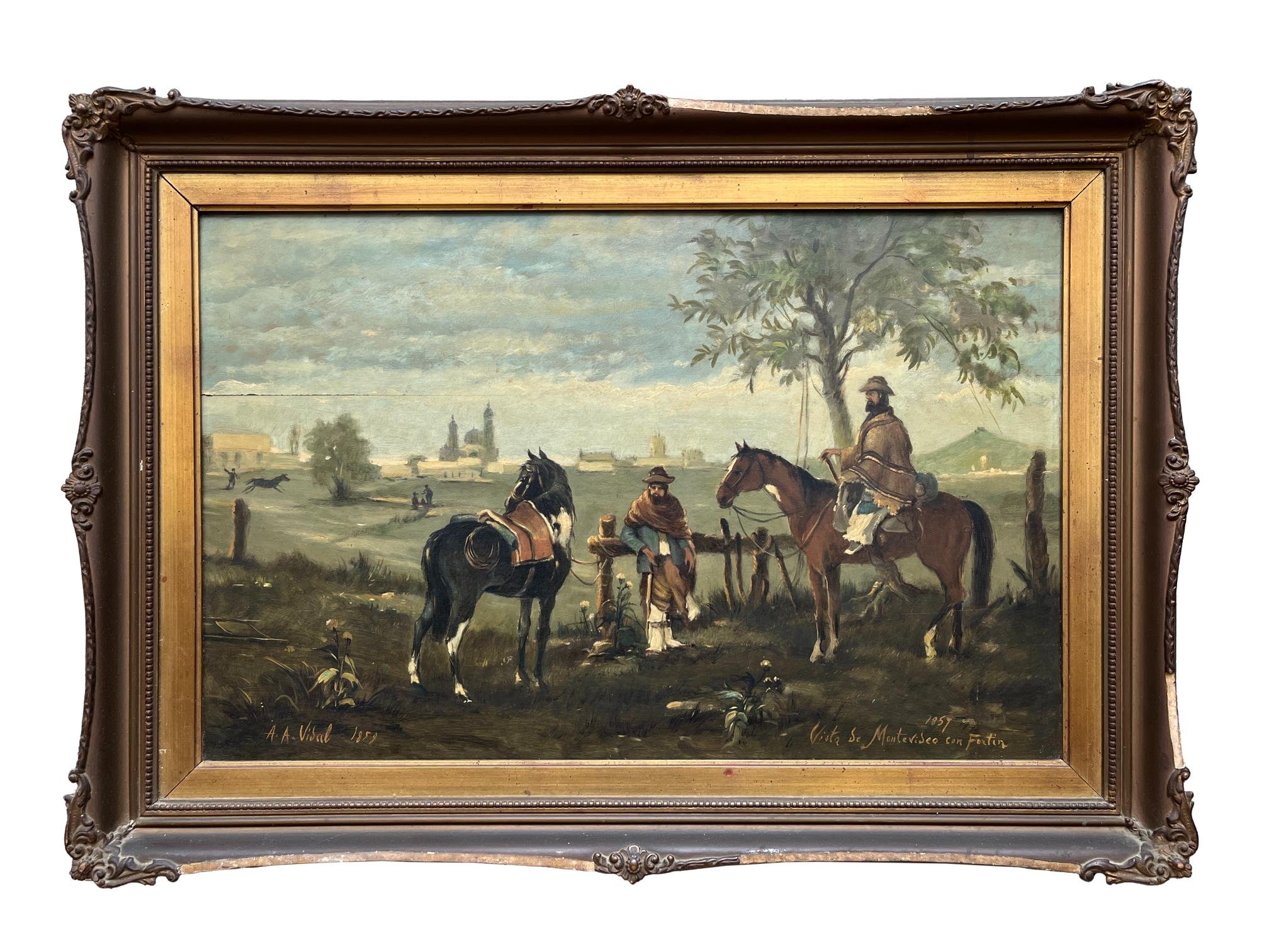 A. A. VIDAL
Vista de Montevideo con fortín