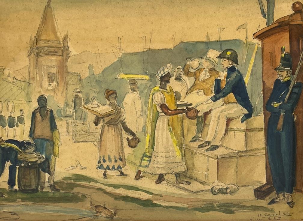 HENRIQUE CAVALLEITO
Una tarde en la plaza del Palacio (D'apres Debret)