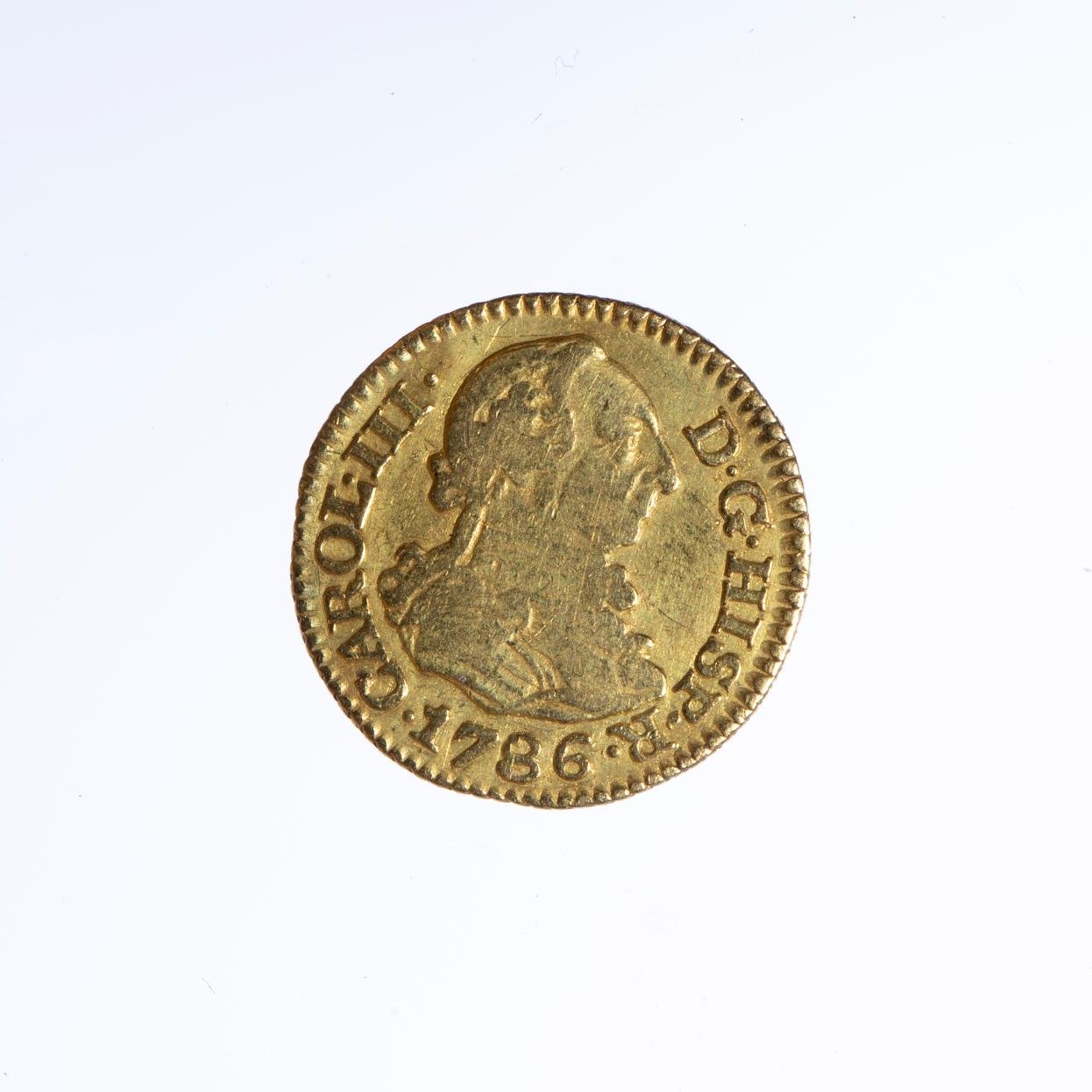 Moneda española oro 1786