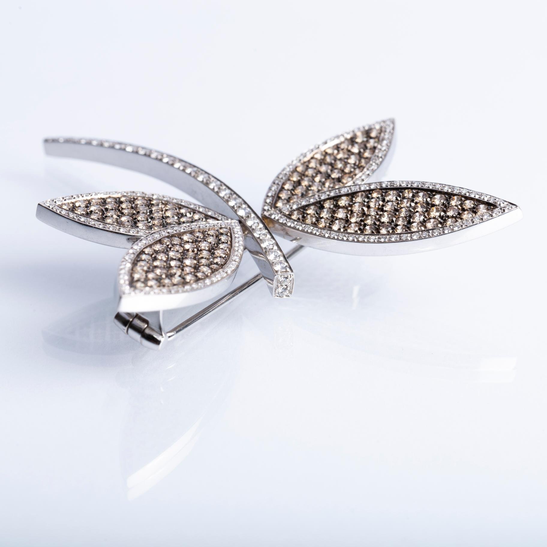 Prendedor oro 18 K y diamantes - Imagen 2