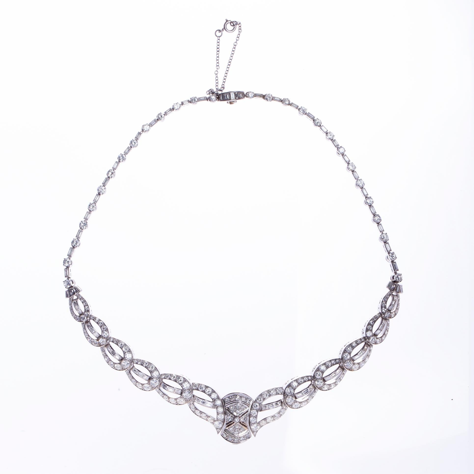 Gargantilla oro 18 K blanco y diamantes