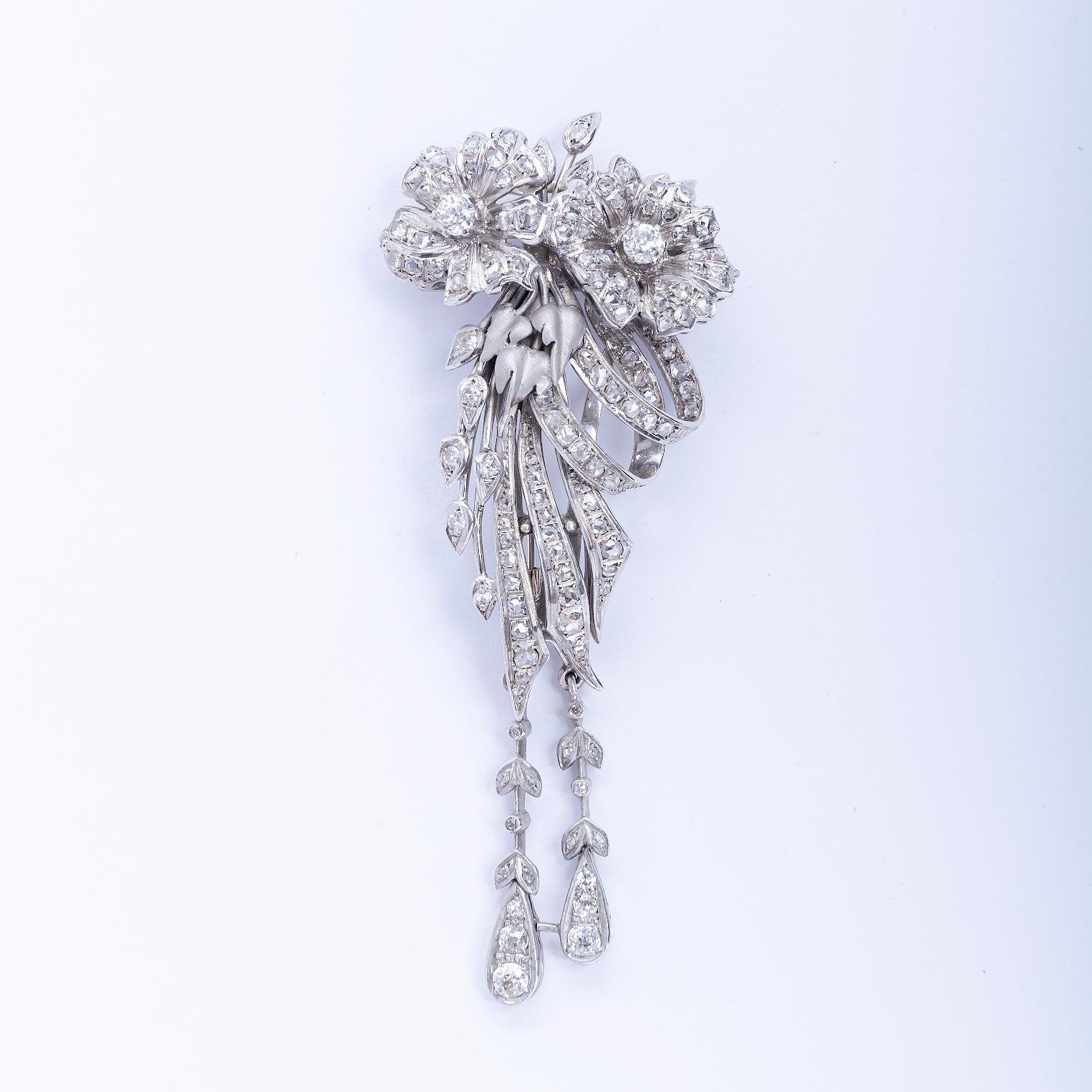 Set en oro 18 K blanco y diamantes - Imagen 2