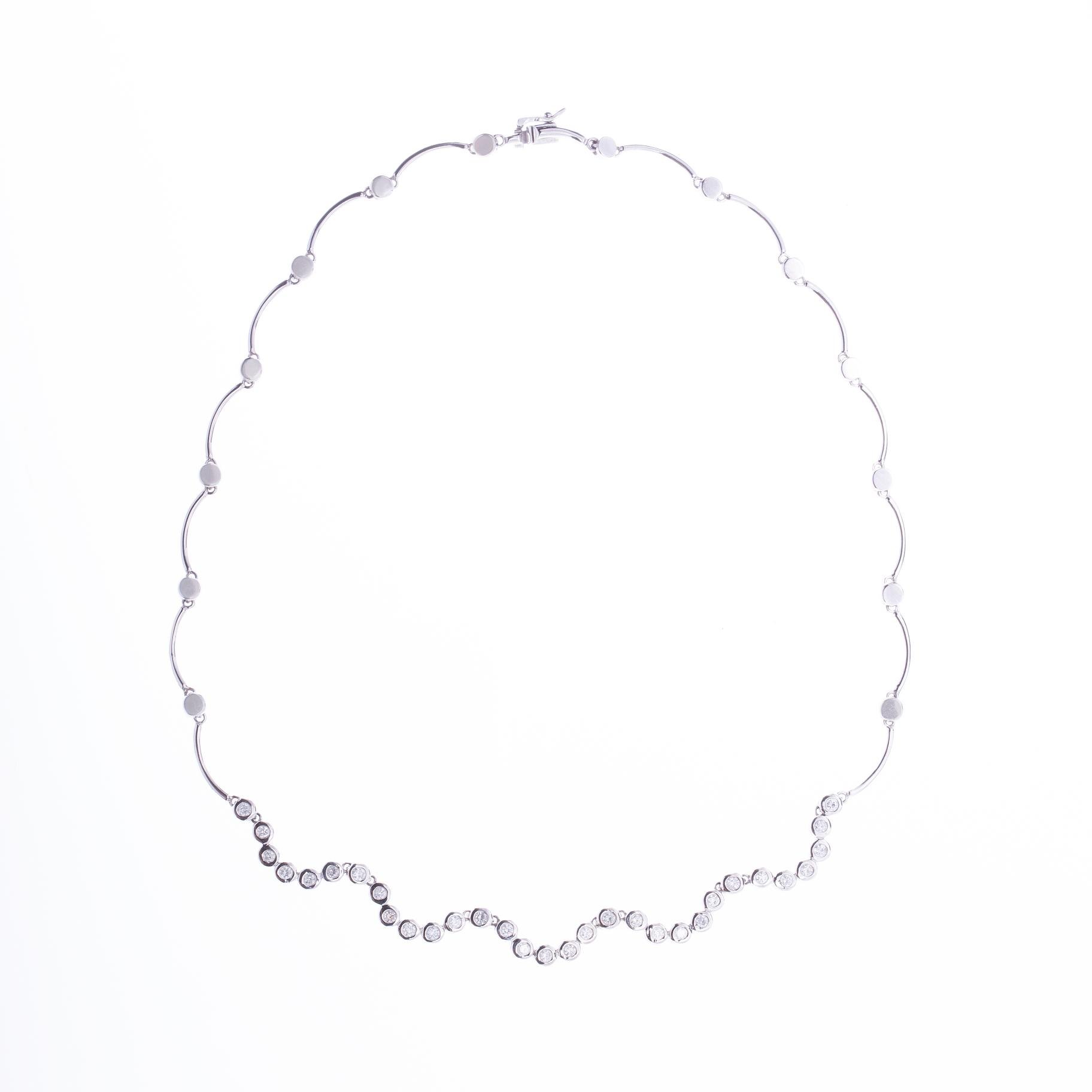 Gargantilla oro blanco y diamantes