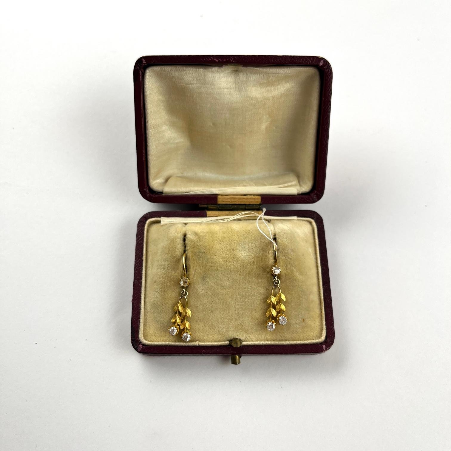 Caravanas oro 18 K y diamantes