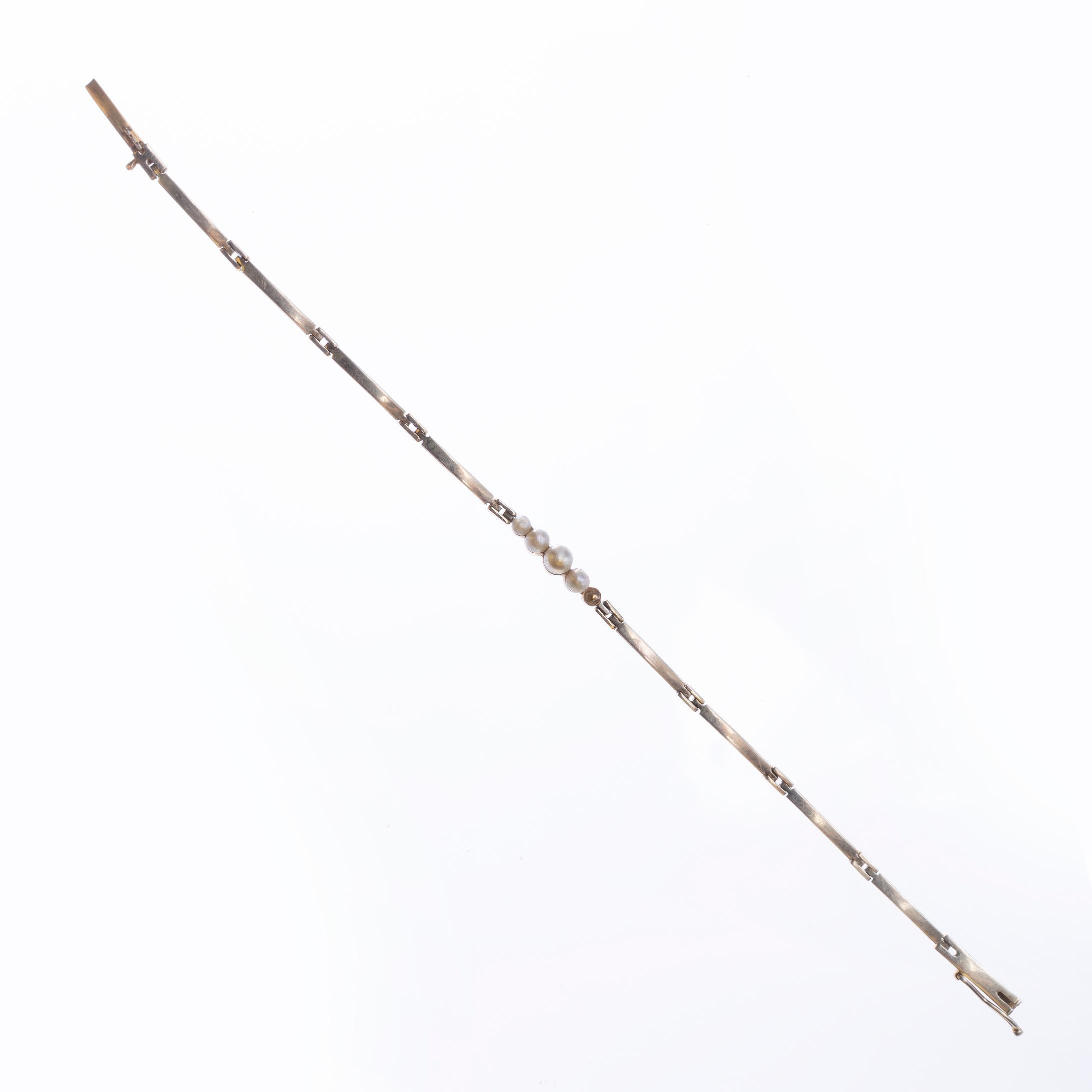 Pulsera oro 18 K amarillo y perlas