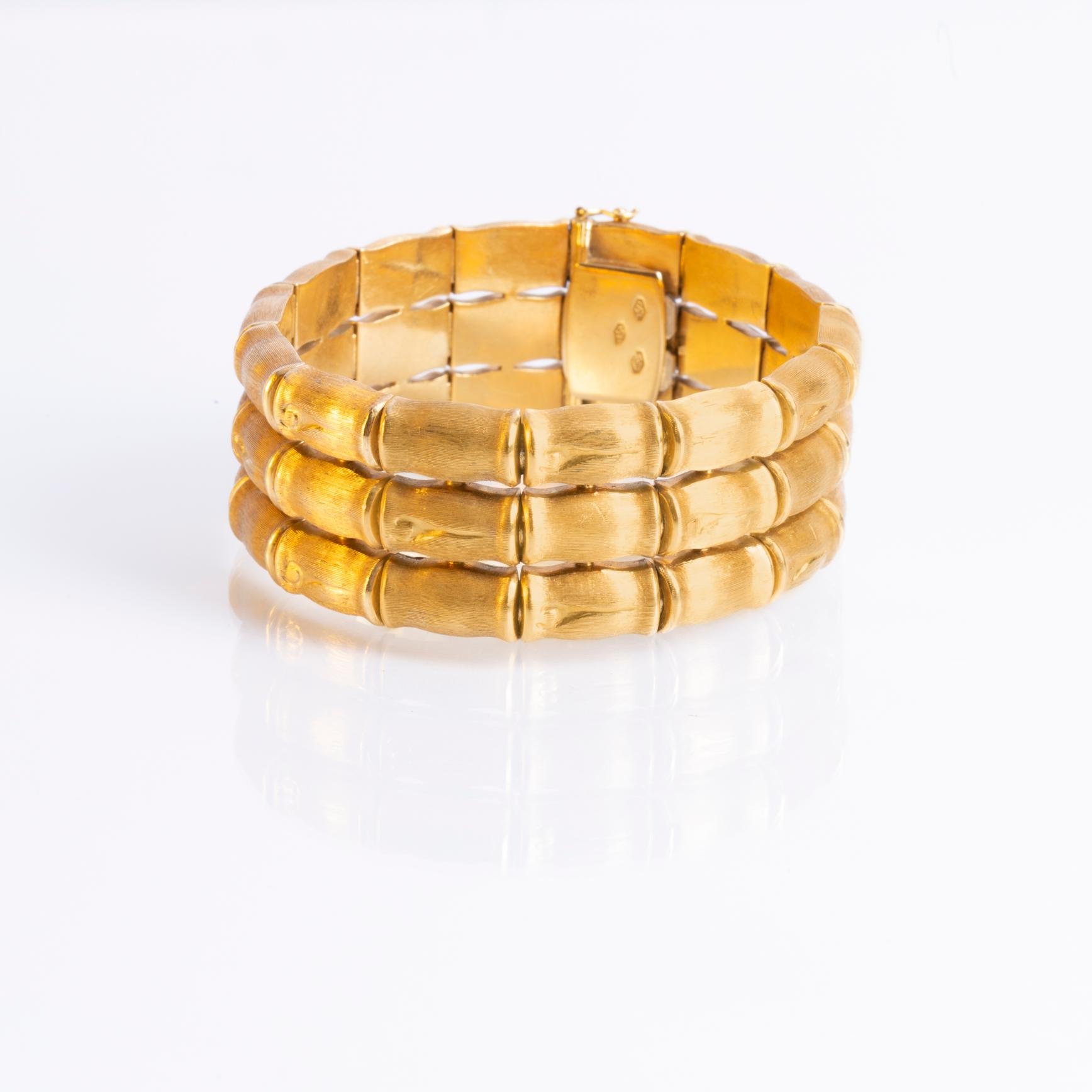 Pulsera y para de caravanas oro 18 K amarillo - Imagen 3