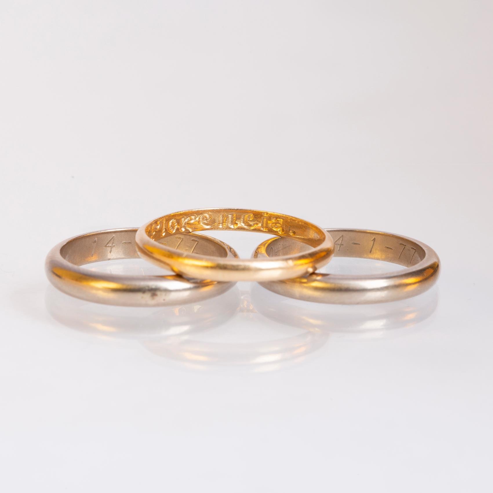 Tres alianzas oro 18 K