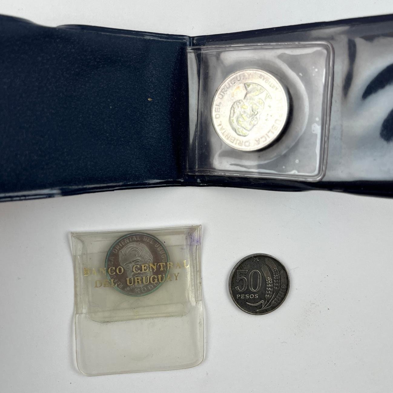 Ensayos monedas uruguayas plata