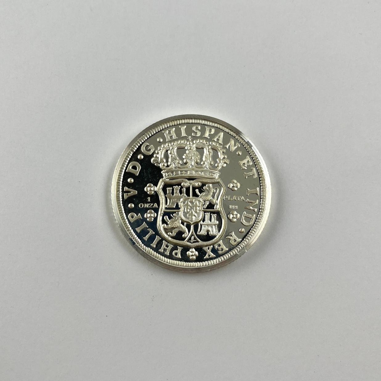 Moneda mexicana en plata