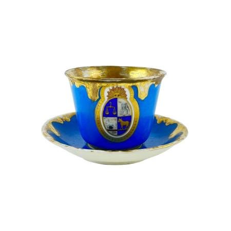 Taza s. XIX “escudo de armas uruguayo antiguo”