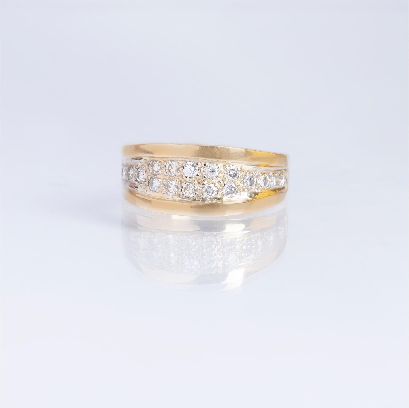 Anillo oro 18 K amarillo y diamantes