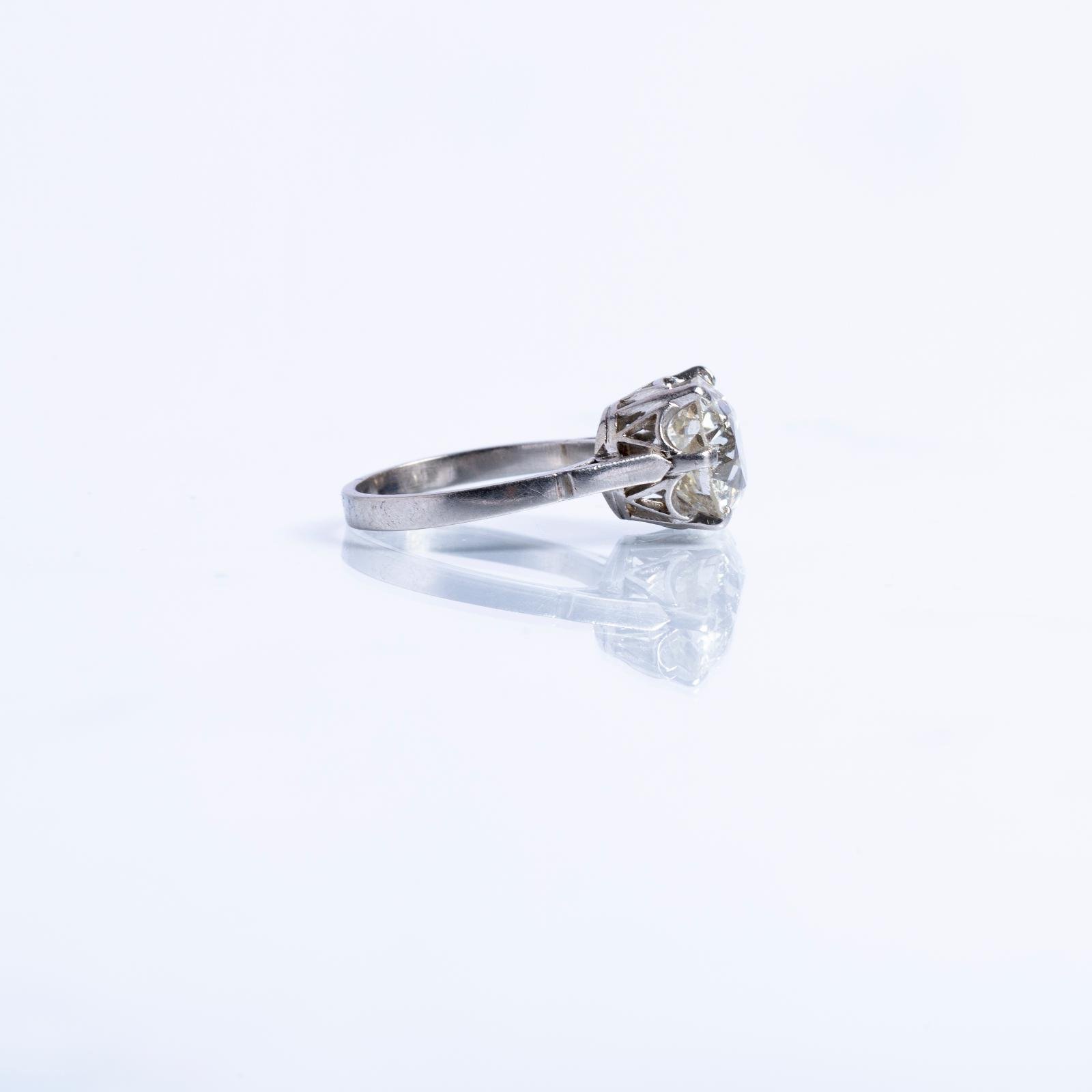 Anillo oro 18 K blanco y diamante - Imagen 5