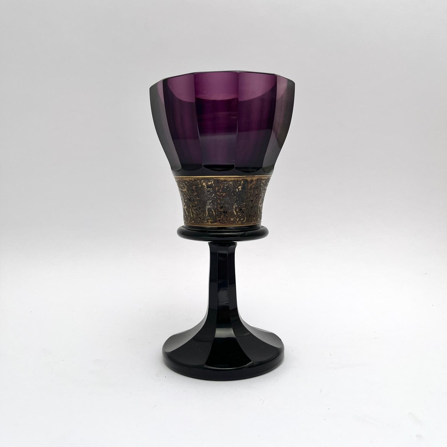 Copón checoslovaco en cristal Moser