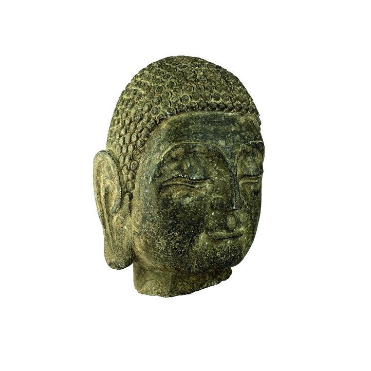 Antigua escultura oriental en piedra "Buda"