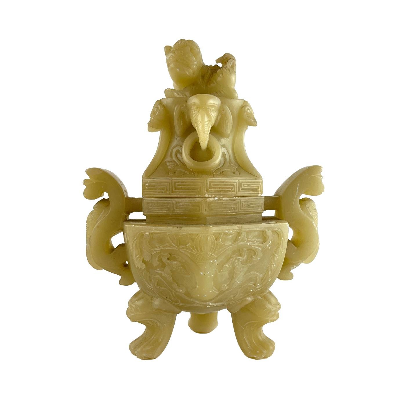 Sahumador chino en piedra jabón