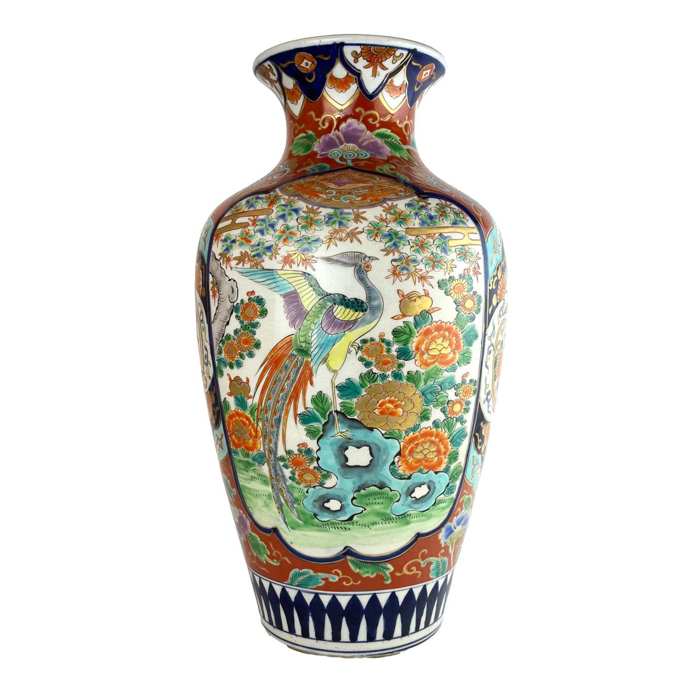 Jarrón japonés en porcelana Imari