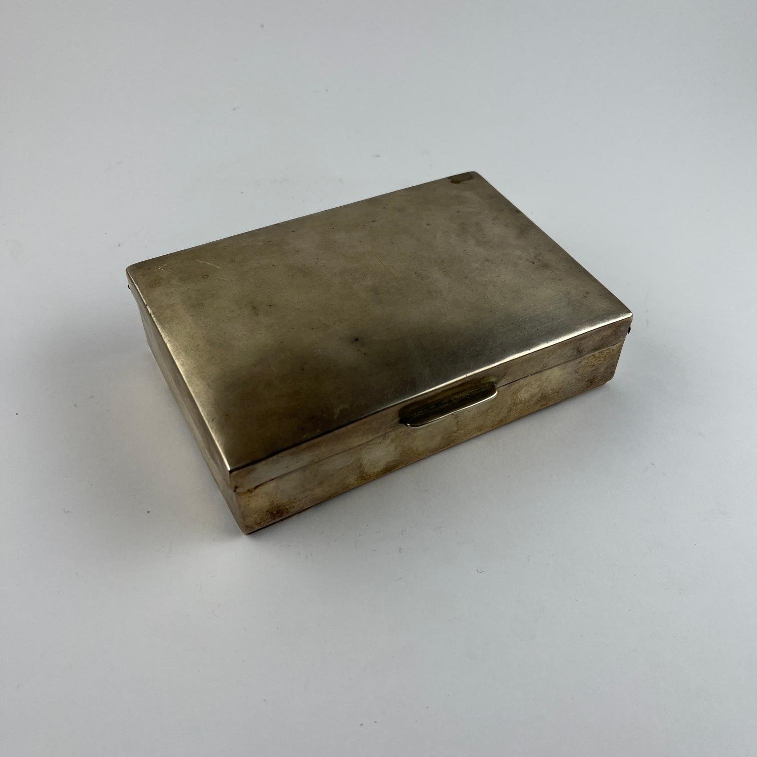 Cigarrera de sobremesa en plata 925