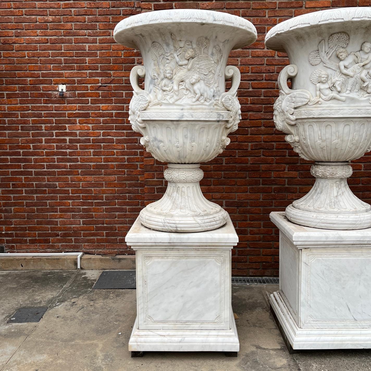 Par de copones en mármol