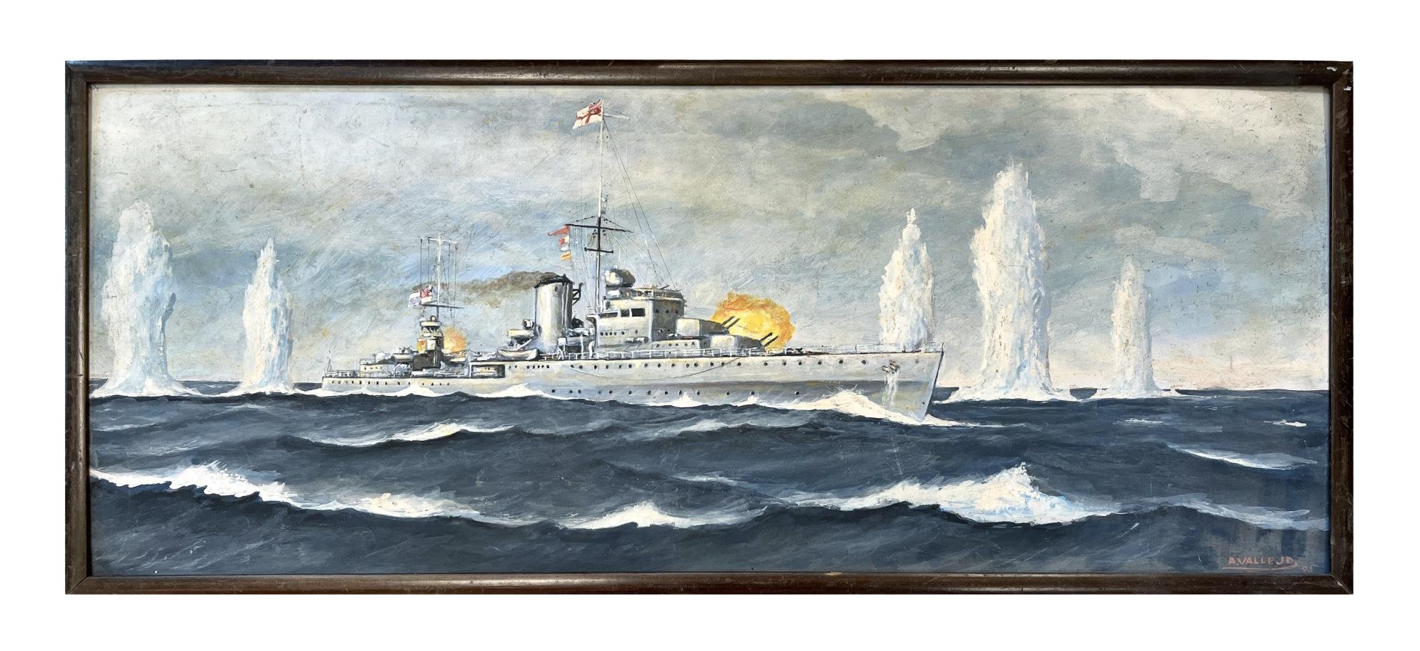 Óleos sobre fibra "Ayax y Éxeter