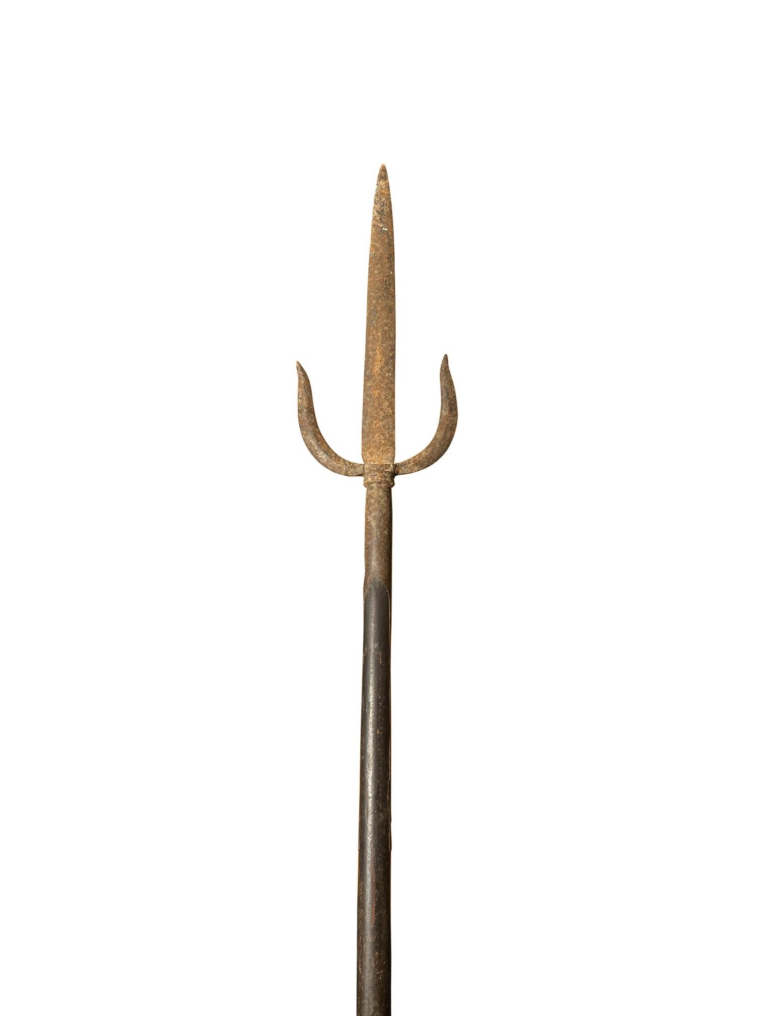 Lanza con medialuna en hierro