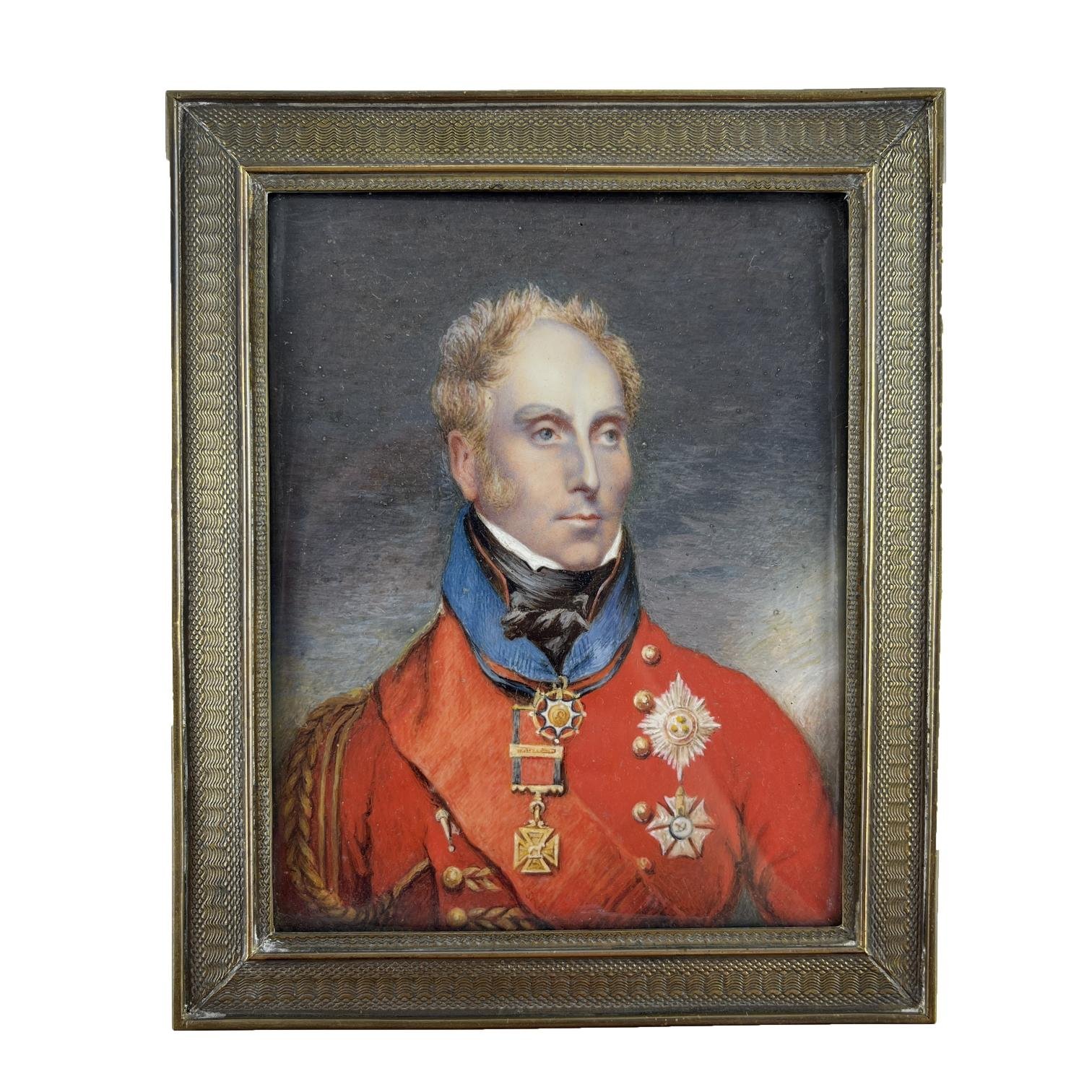 Miniatura óleo sobre marfil "Sir James Leith Wright"