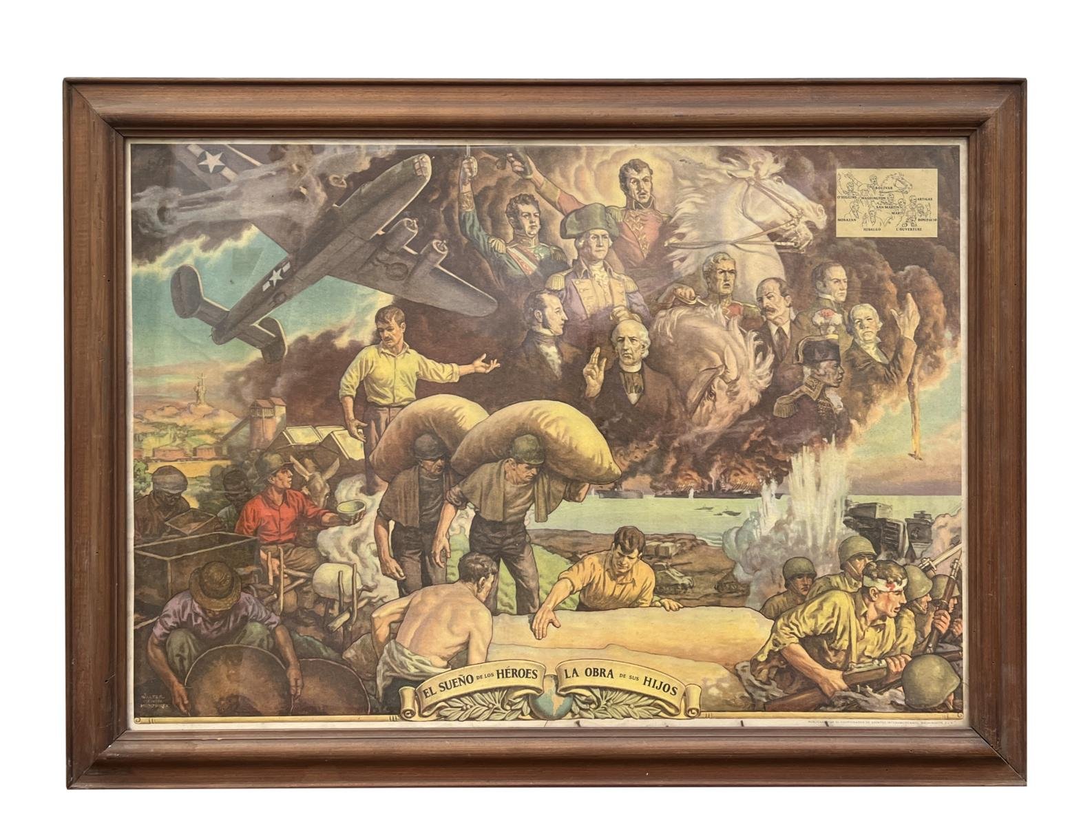 Afiche litográfico "El sueño de los héroes"