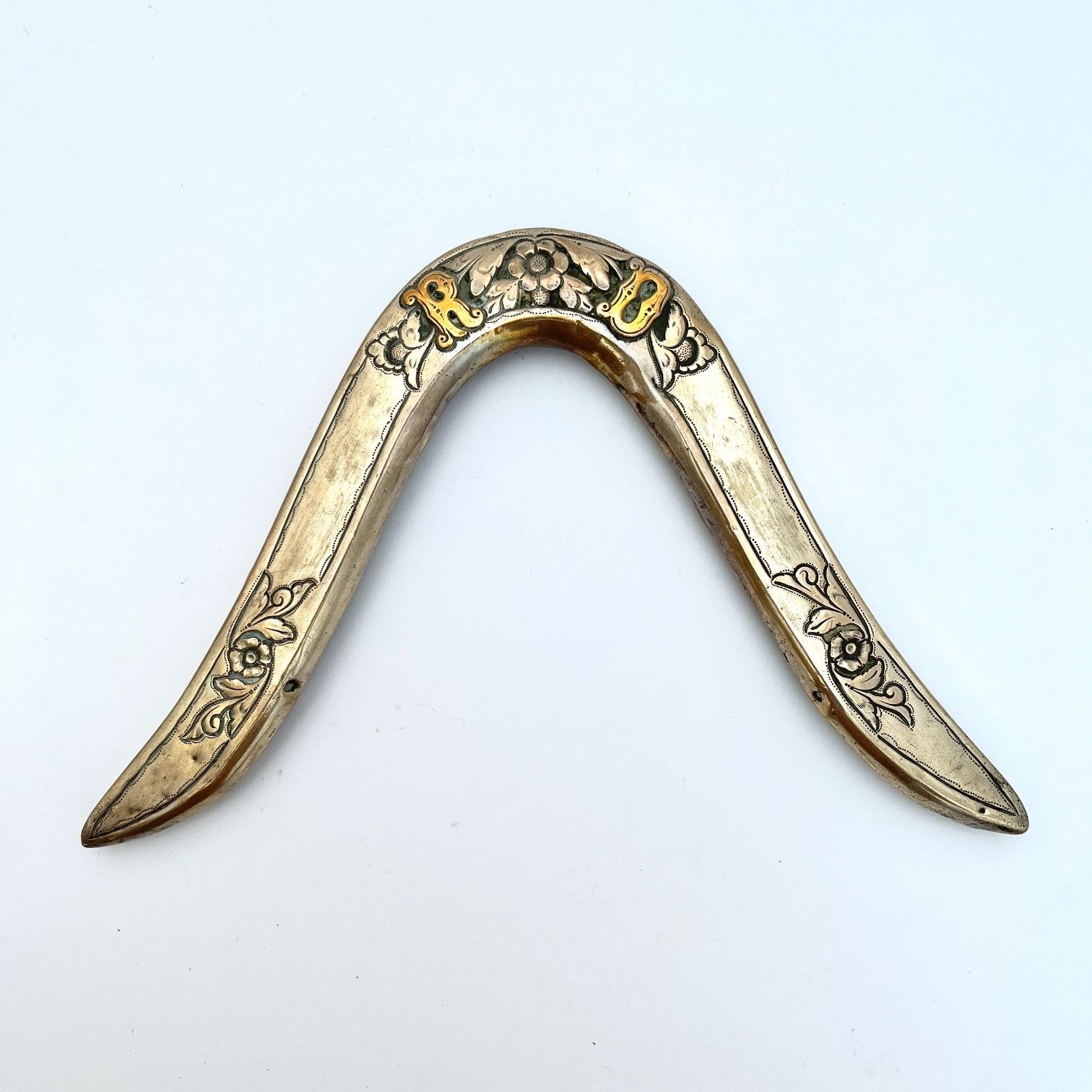 Cabezada de recado en plata y oro