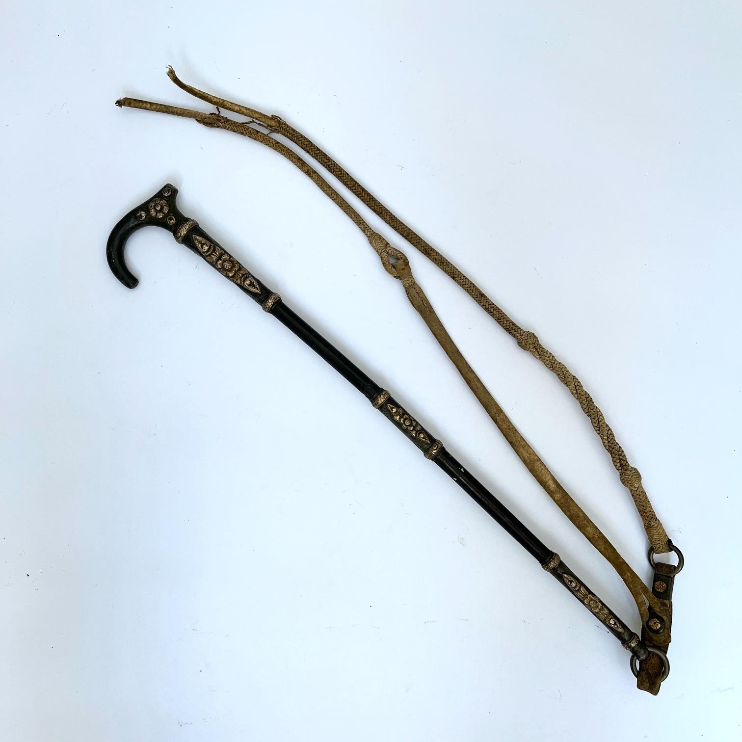 Arreador en bigote de ballena, plata y oro - Imagen 2