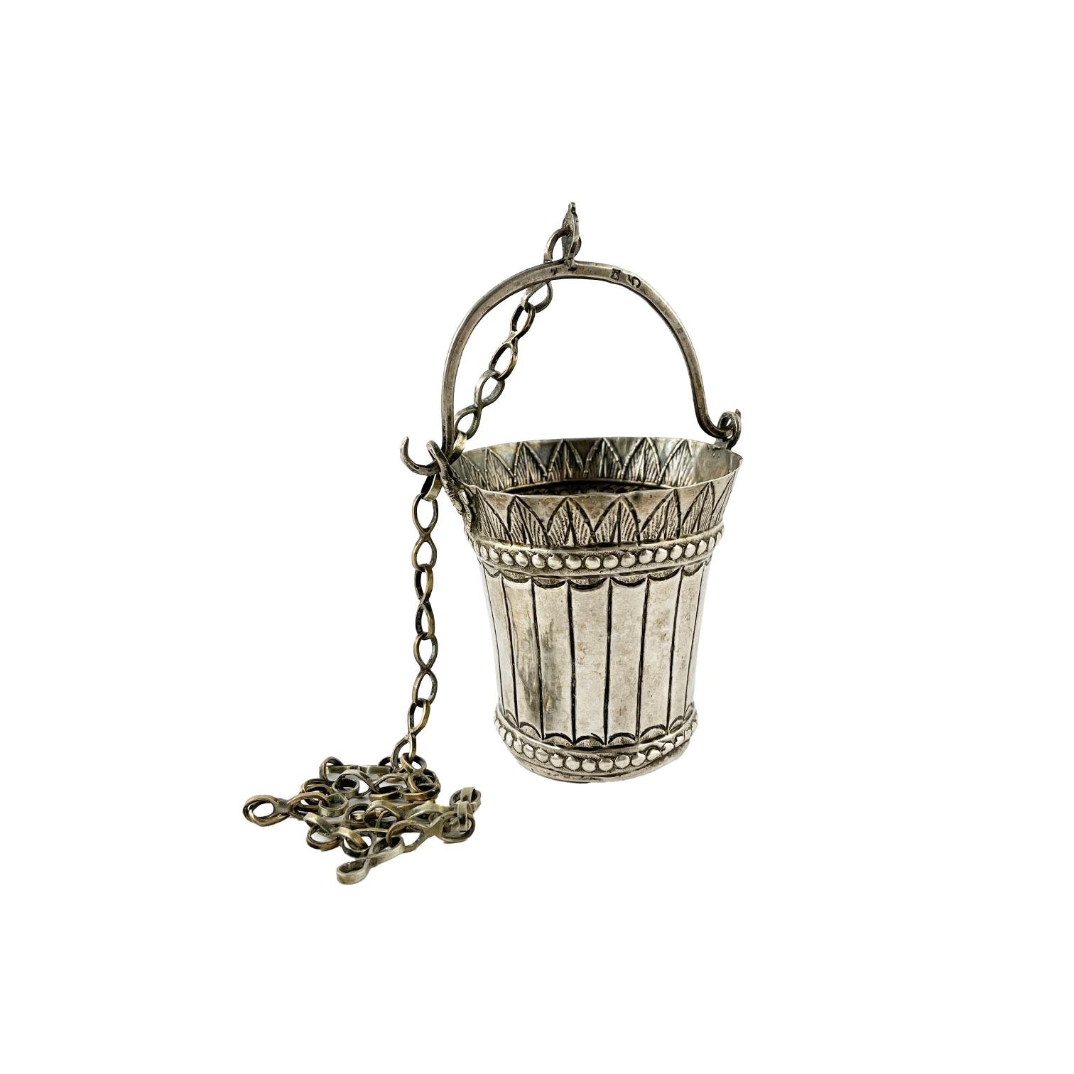 Balde gaucho en plata