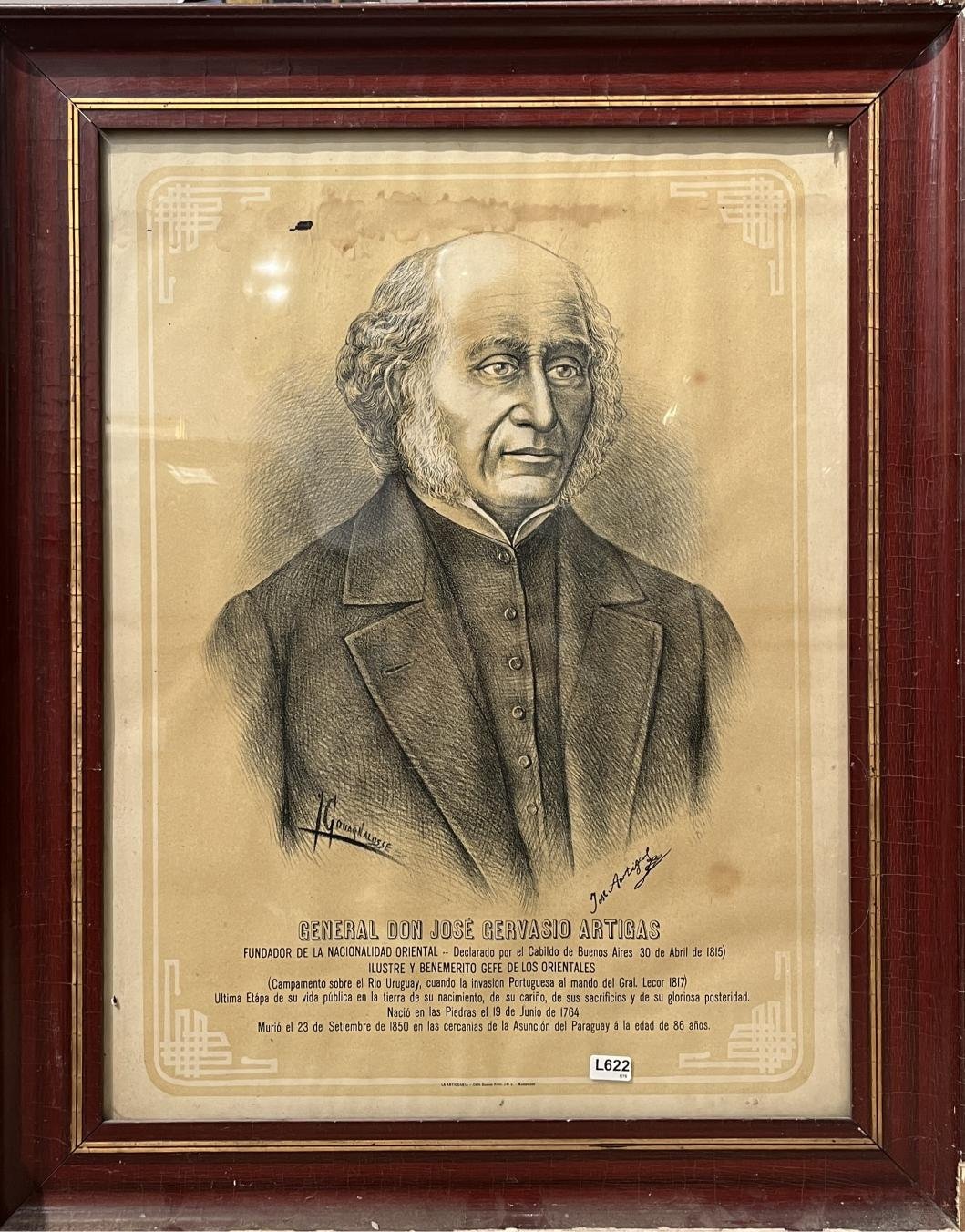 Litografía José Gervasio Artigas"