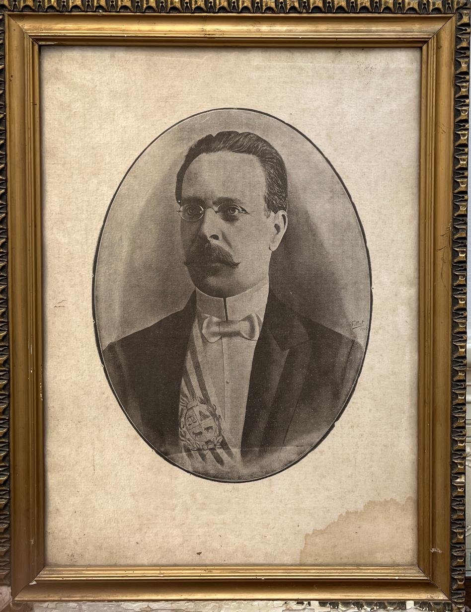 Fotografía sobre seda "Claudio Williman"