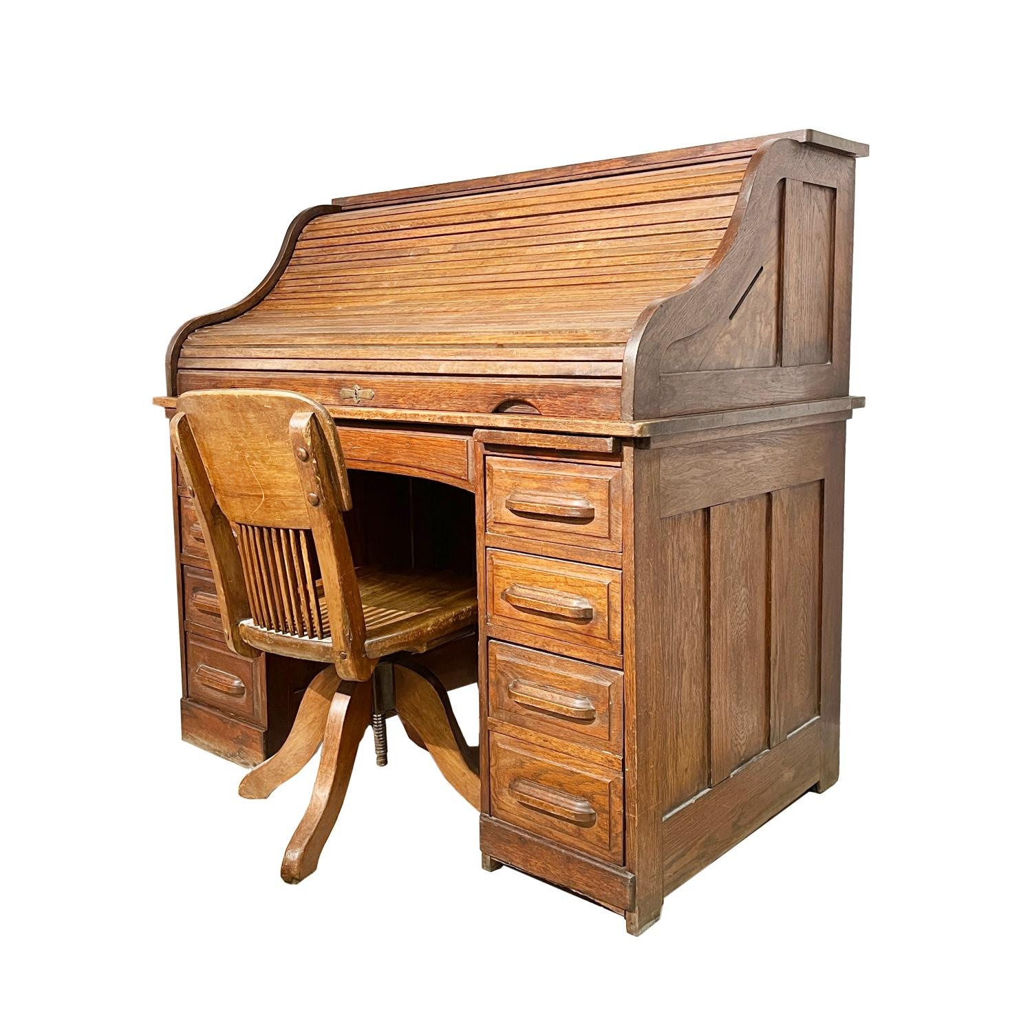 Escritorio cortina en roble