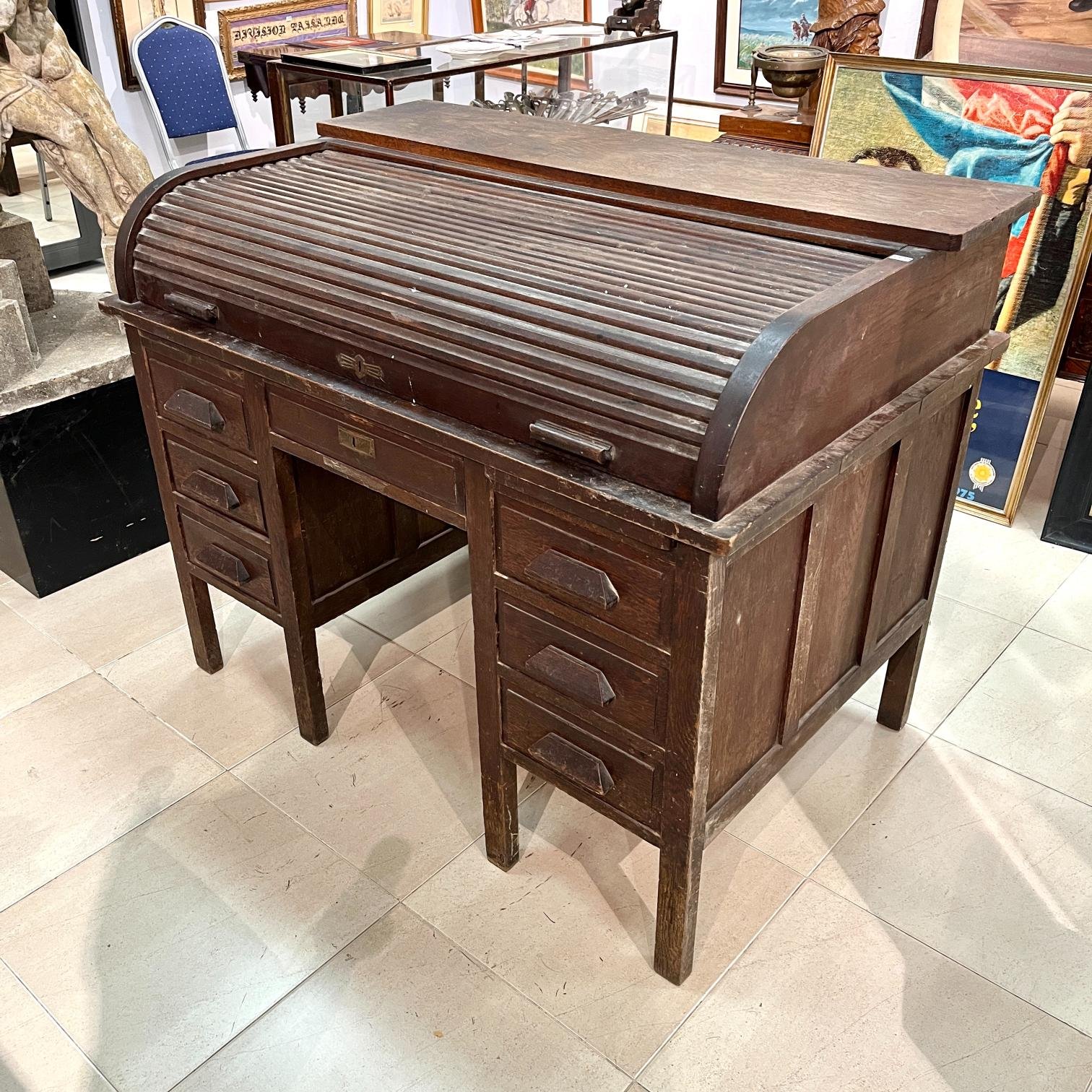 Escritorio cortina en roble