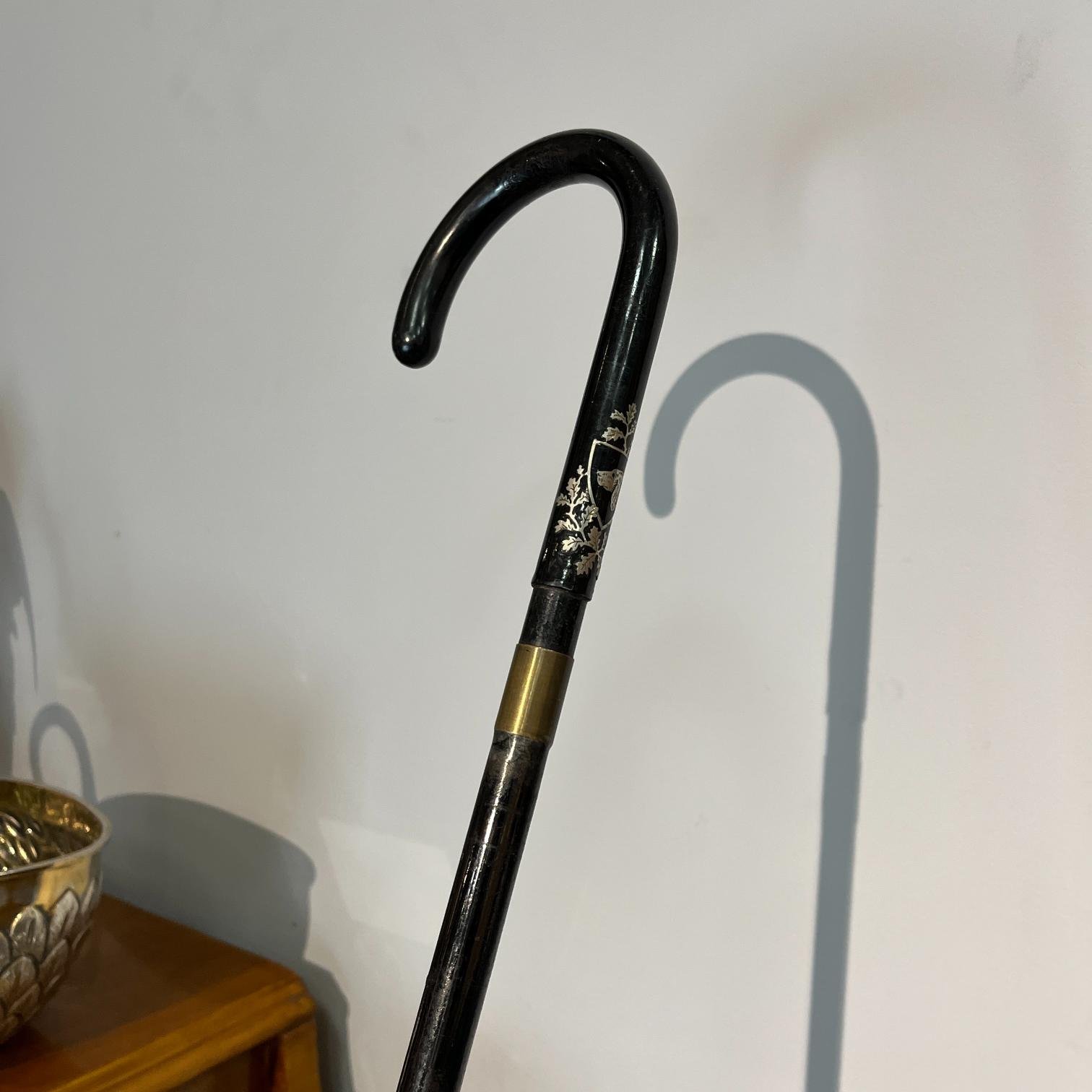 Bastón en hierro y baquelita